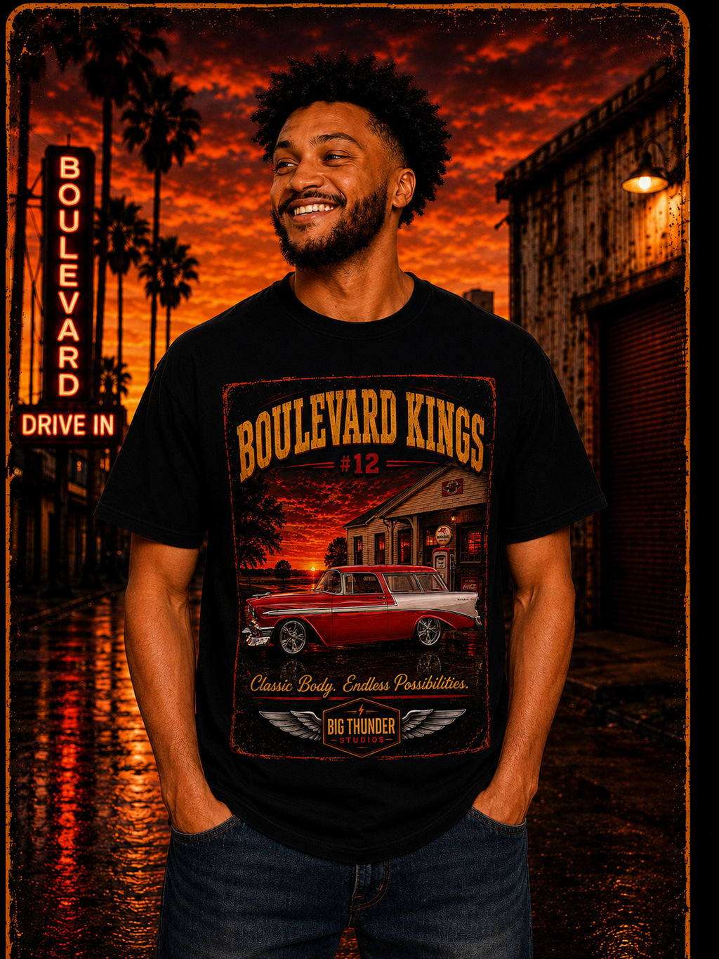 Classic car shirt, muscle car shirt, lowrider shirt, car guy shirt, car dad gift, retro car shirt, race car shirt, Boulevard kings #12