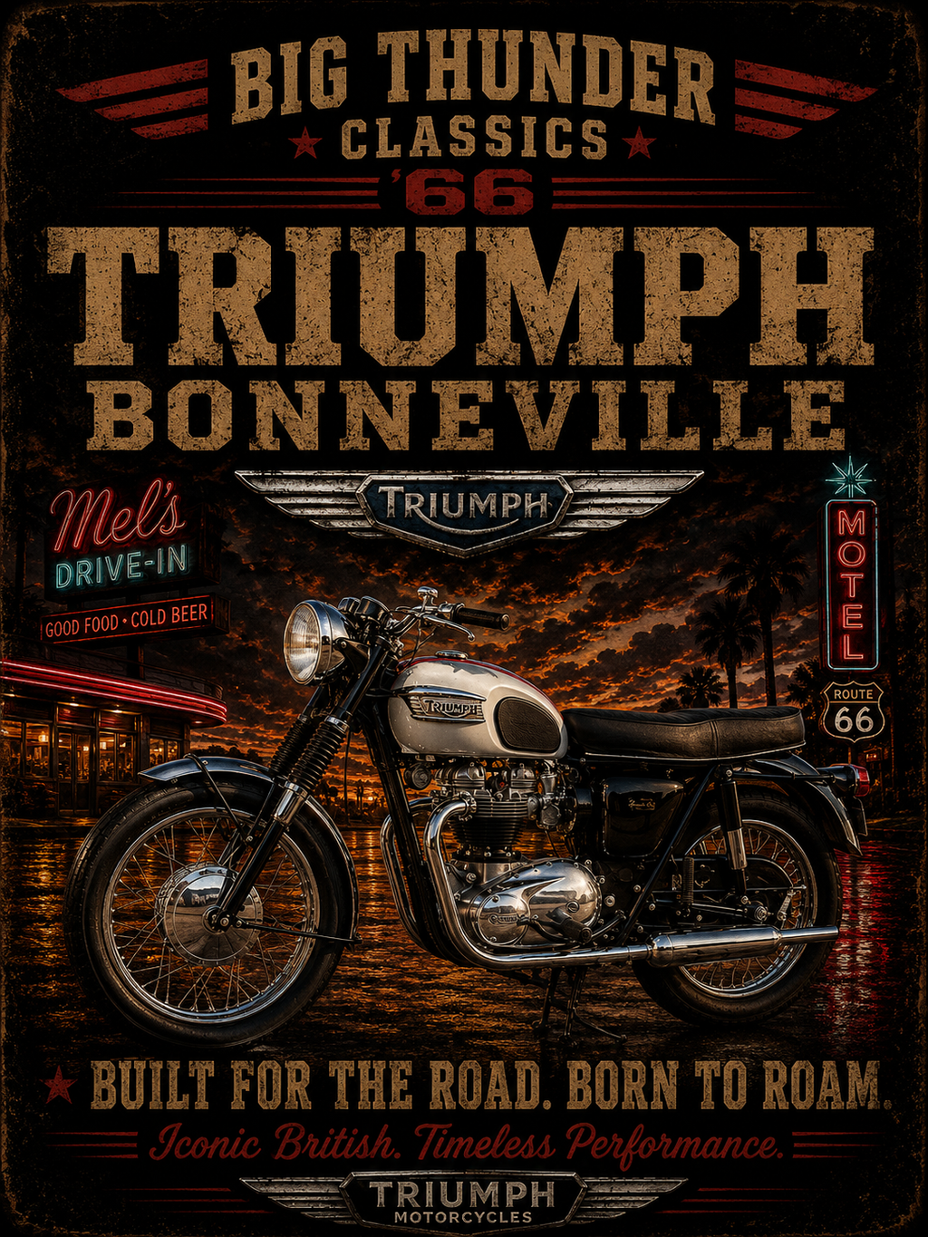 Triumph Bonneville Motorcycle Tee | Vintage Biker Graphic Shirt