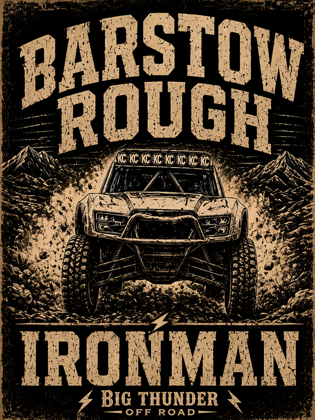 Barstow Rough Ironman off-road truck T-Shirt | Big Thunder Off Road