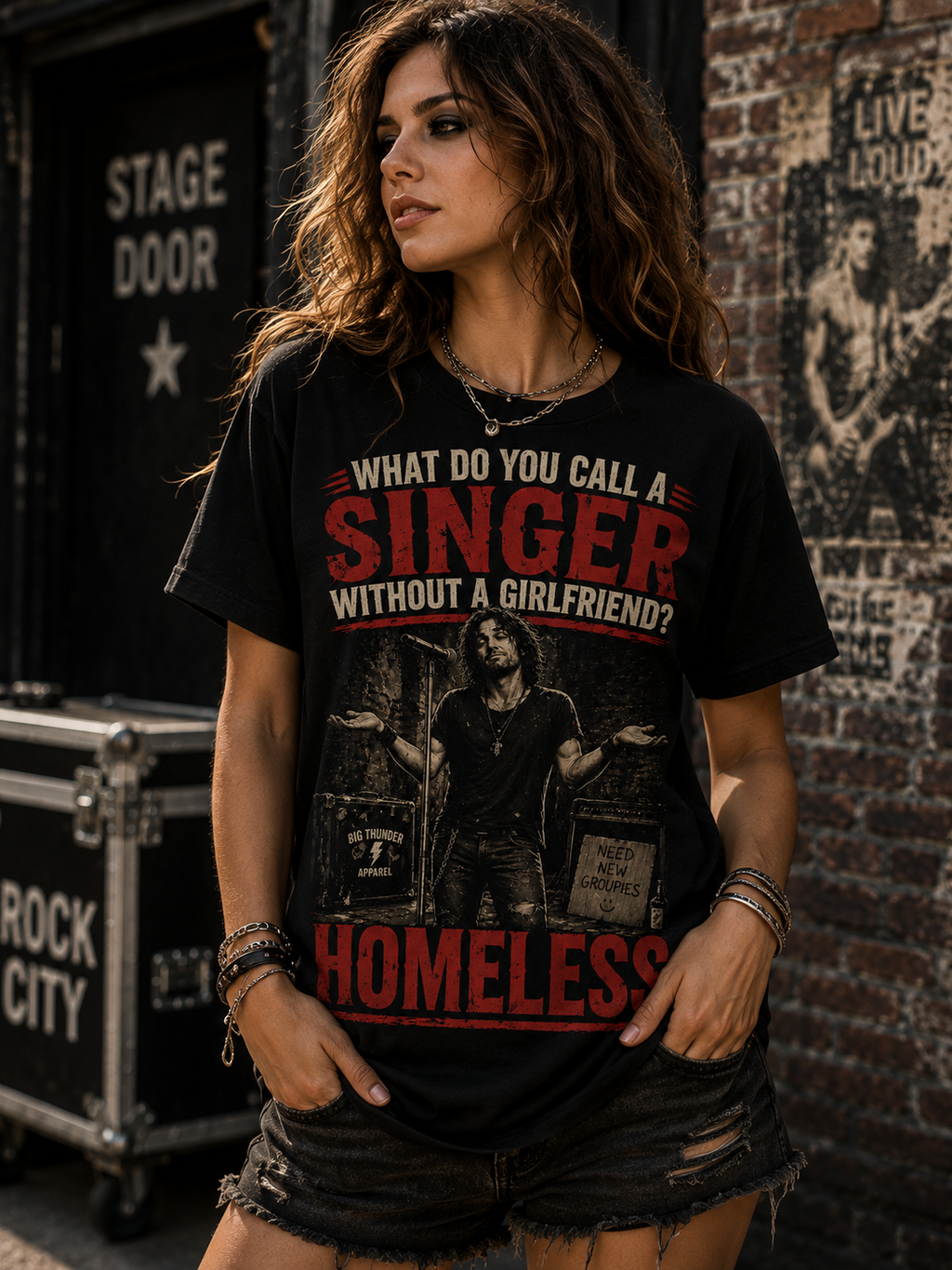 Singer Without a Girlfriend? Homeless T-Shirt