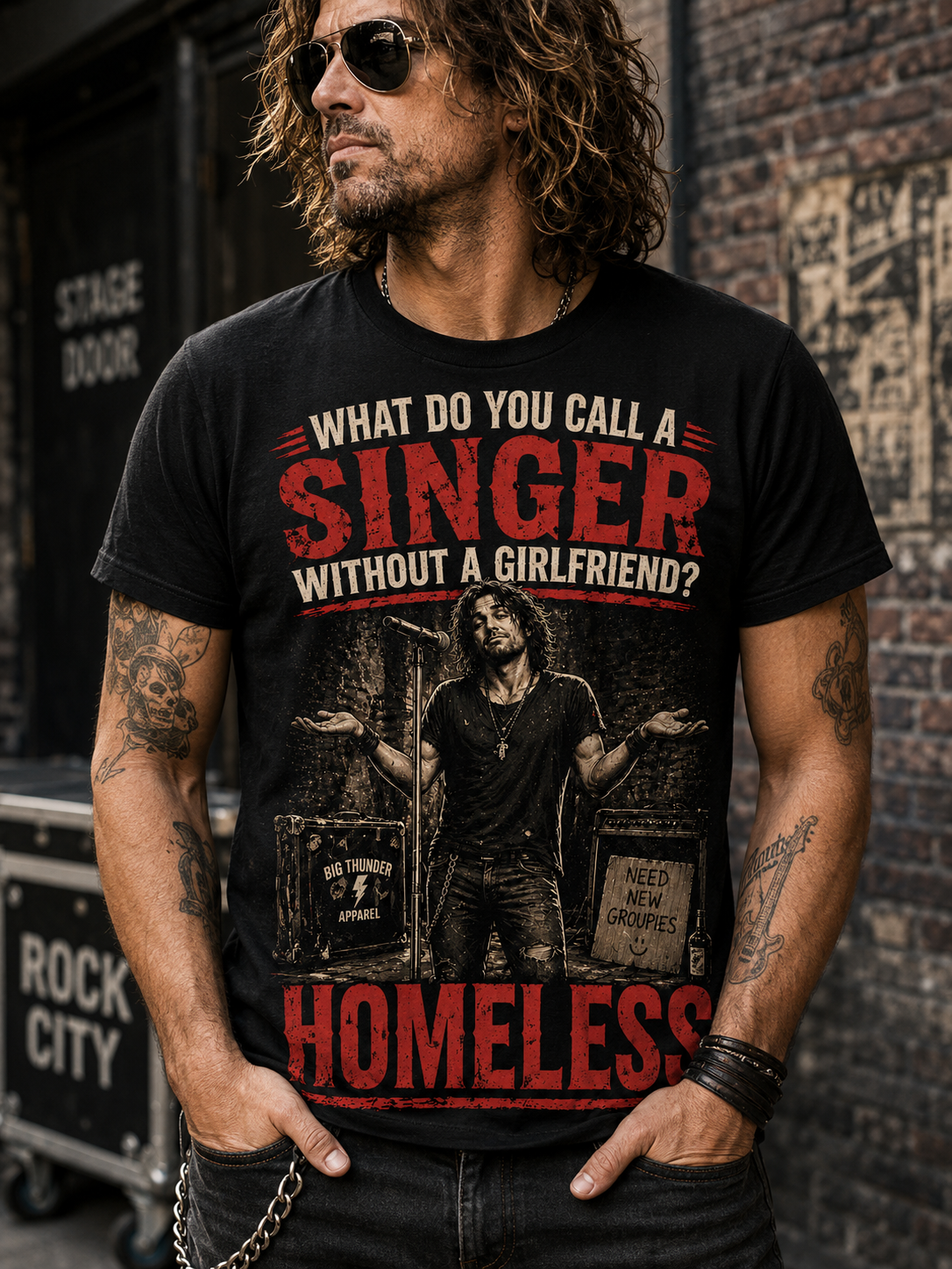 Singer Without a Girlfriend? Homeless T-Shirt