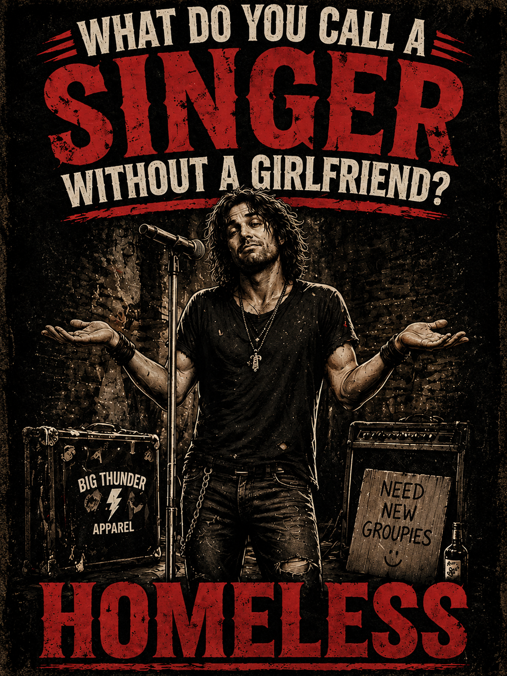 Singer Without a Girlfriend? Homeless T-Shirt