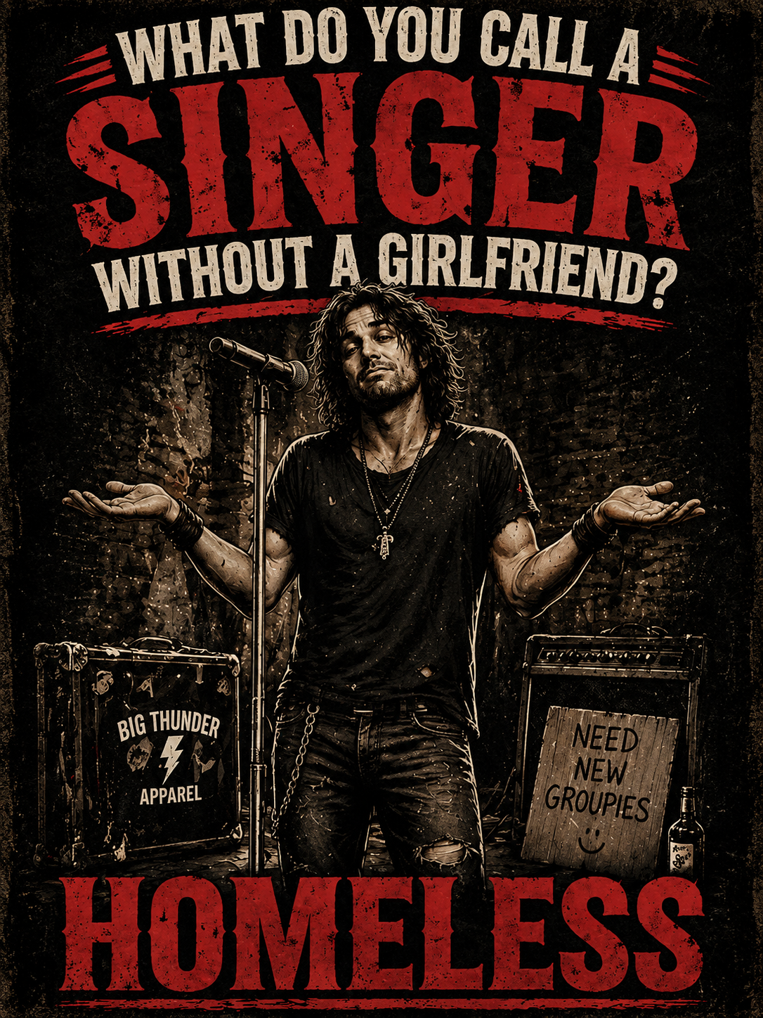 Singer Without a Girlfriend? Homeless T-Shirt