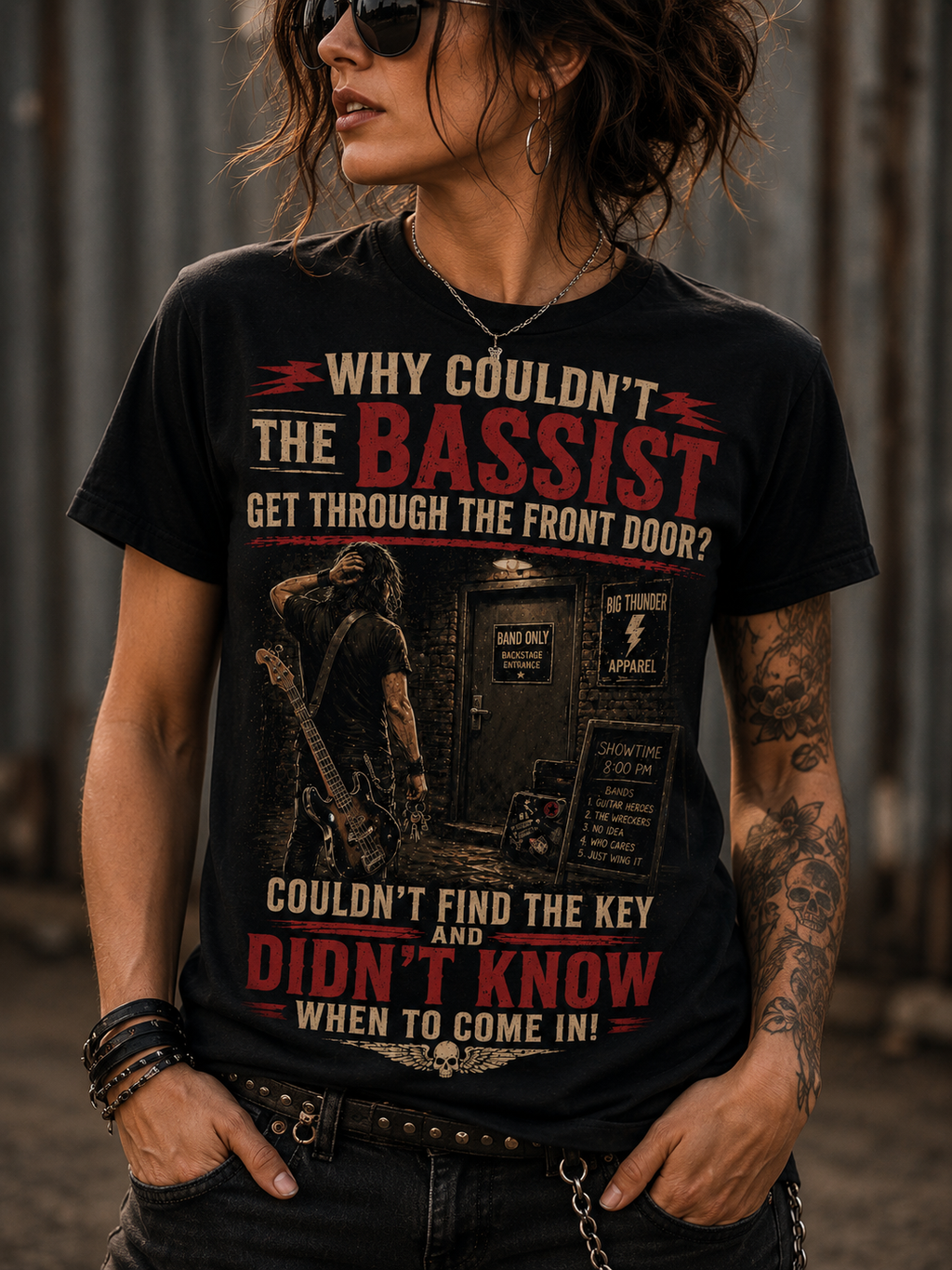 Bassist Joke T-Shirt | Musician Bass Player Funny Band Tee