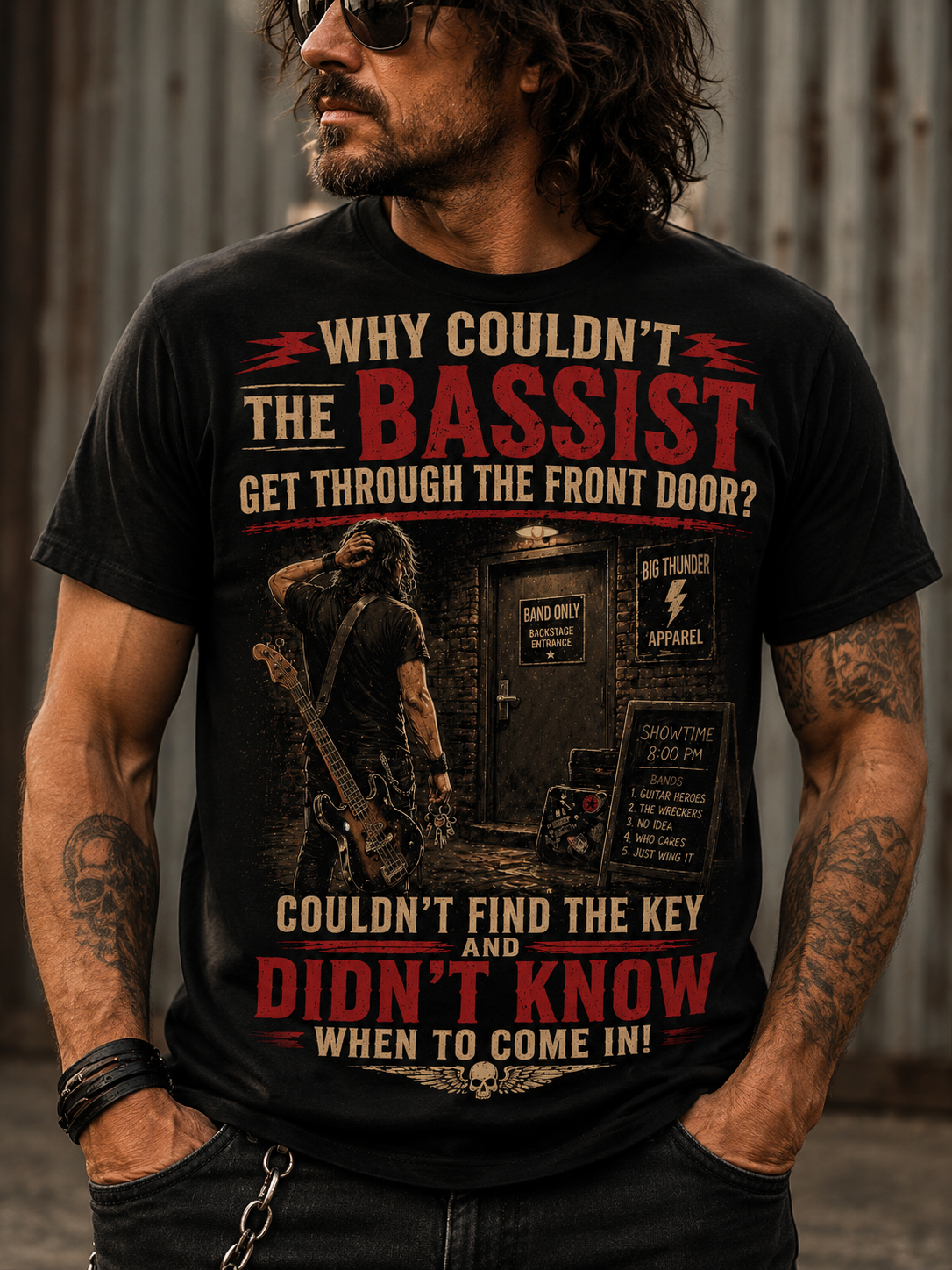 Bassist Joke T-Shirt | Musician Bass Player Funny Band Tee