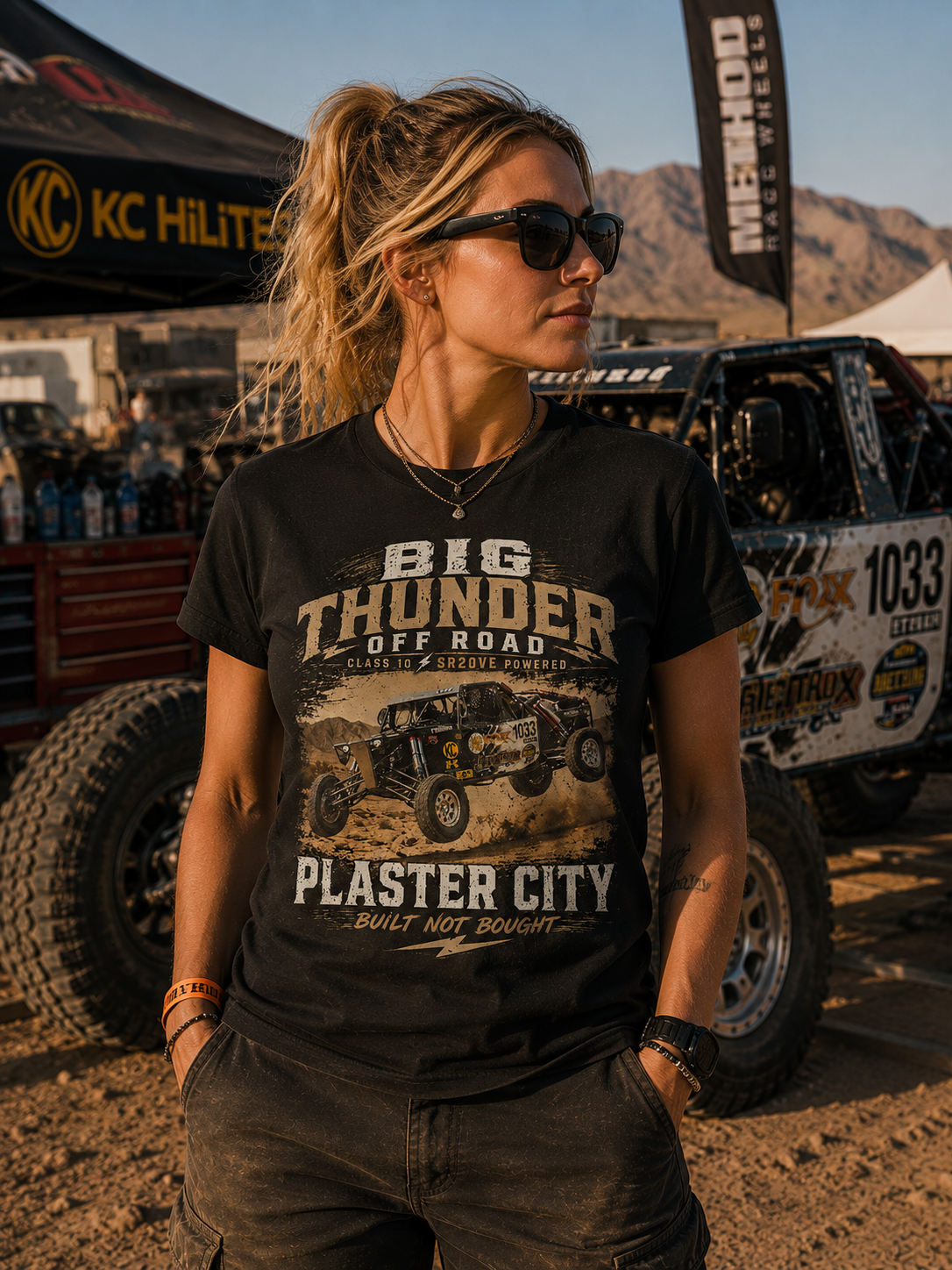 Big Thunder Off Road Plaster City T-shirt | Off-Road Buggy Truck Design