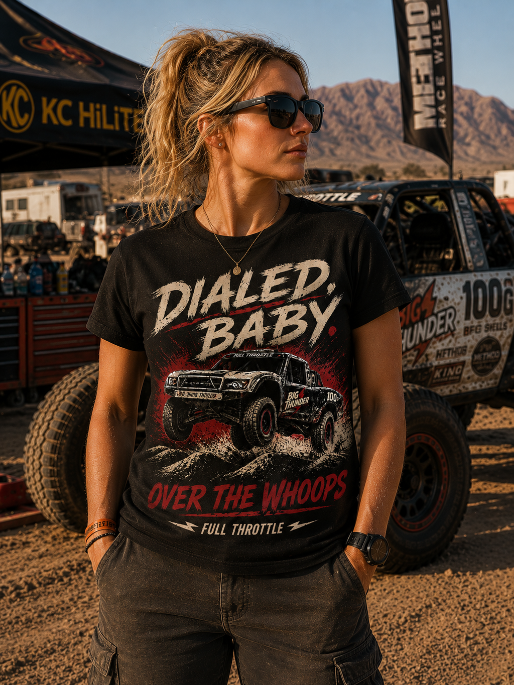 Dialed Baby Off-Road Truck T-Shirt | Over the Whoops Vintage Racing Tee