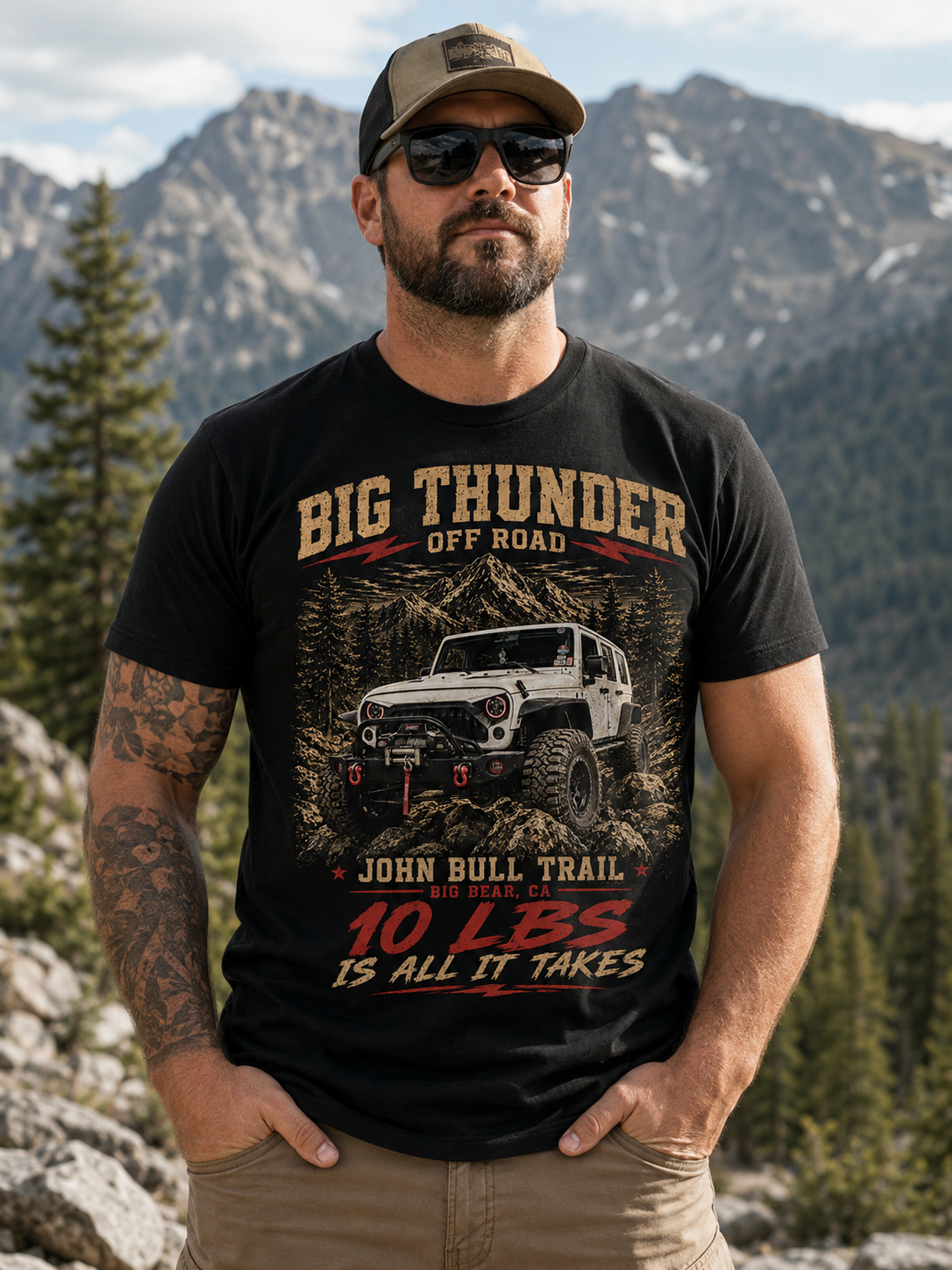 Big Thunder Off Road Jeep Graphic T-Shirt | Offroad Adventure Tee
