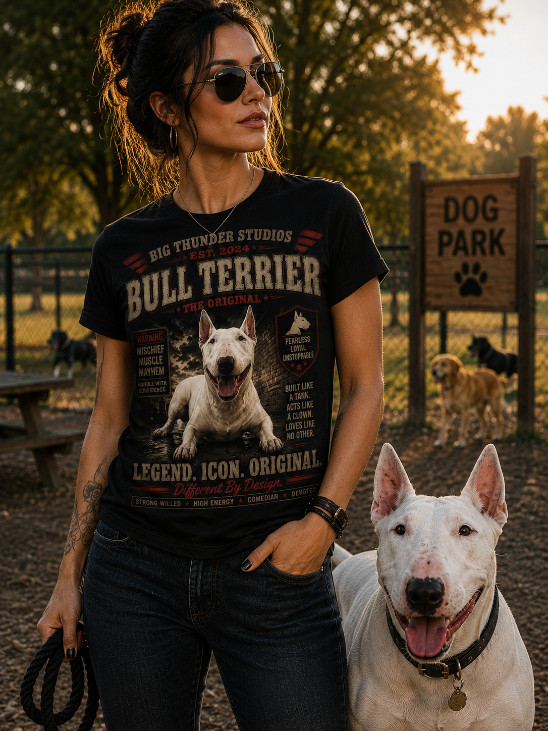 Bull Terrier Vintage Poster T-shirt | Legend Icon Original