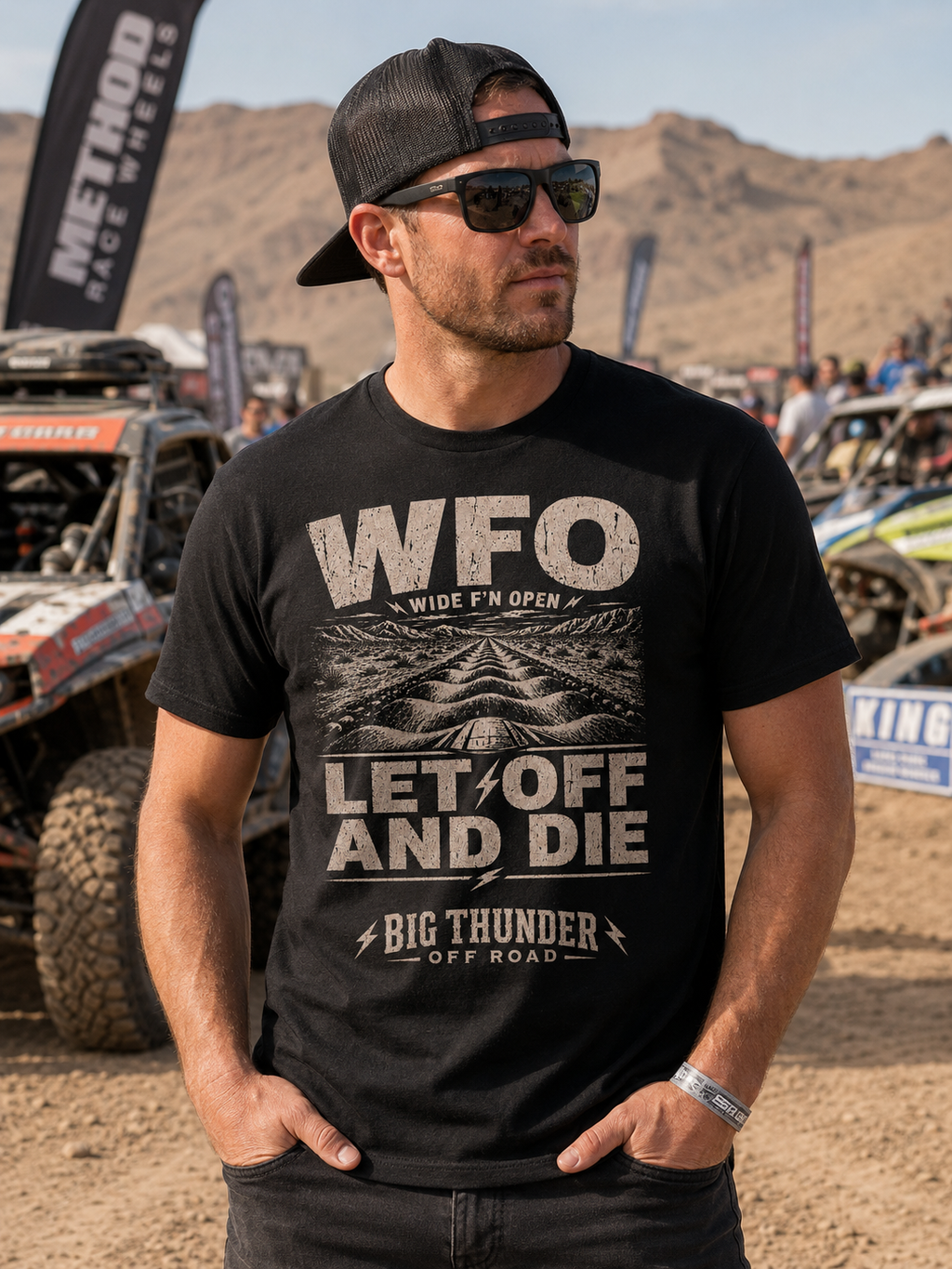 WFO Let Off and Die T-Shirt | Wide Open Throttle Racing Shirt