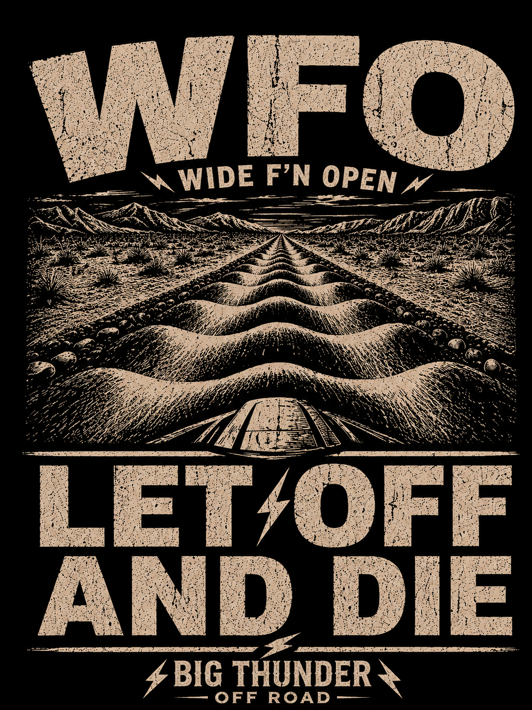 WFO Let Off and Die T-Shirt | Wide Open Throttle Racing Shirt