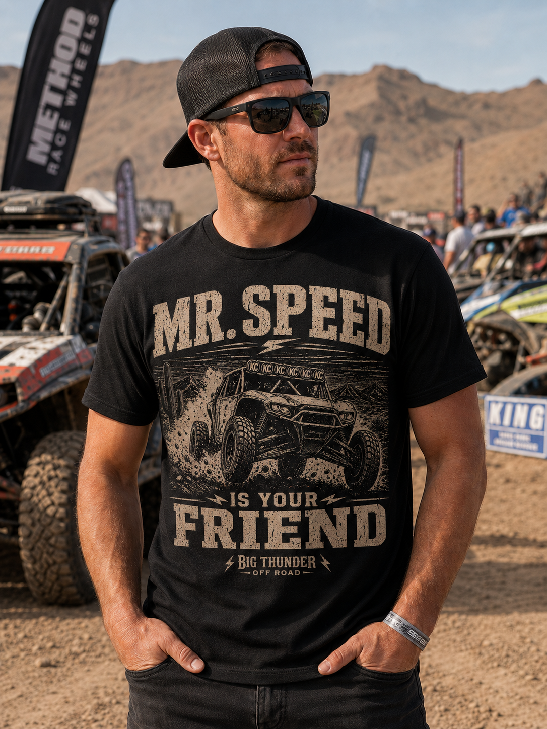 Mr. Speed Off-Road Truck T-Shirt | Big Thunder Racing Design