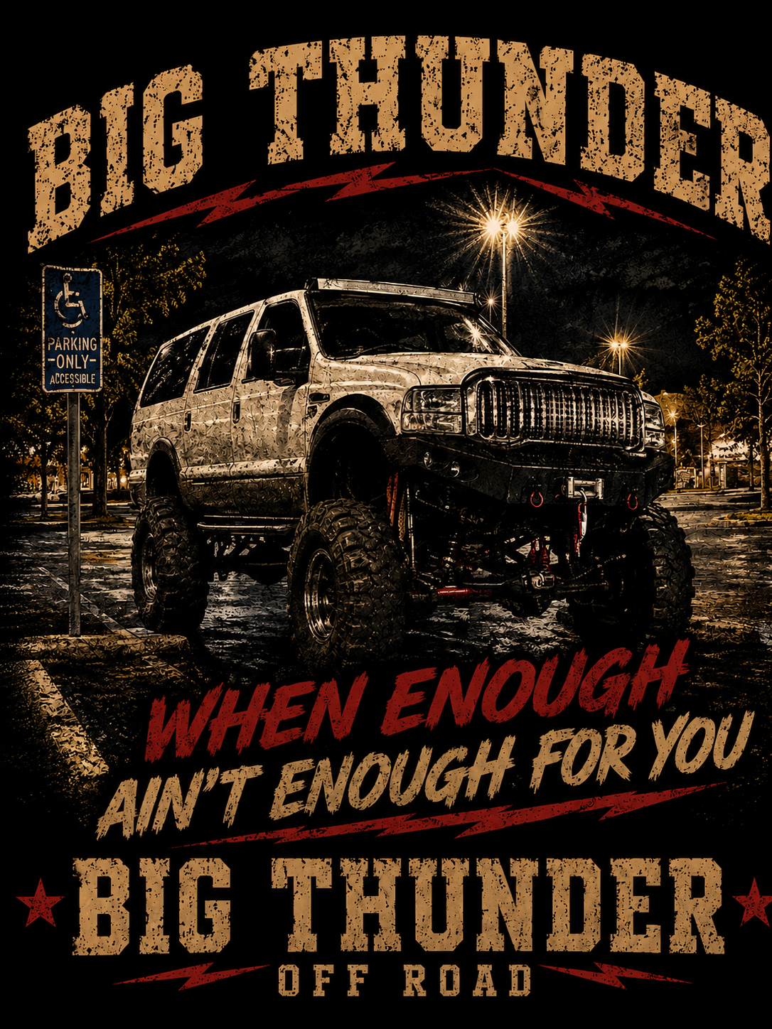 Big Thunder Off Road Truck T-Shirt | Vintage SUV Graphic
