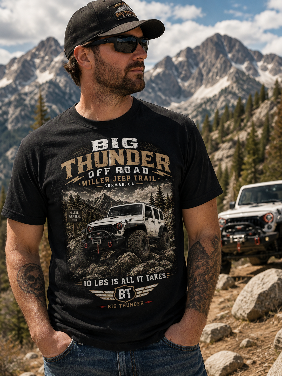 Big Thunder Off Road Jeep Trail T-Shirt | Miller Jeep Trail Graphic Tee