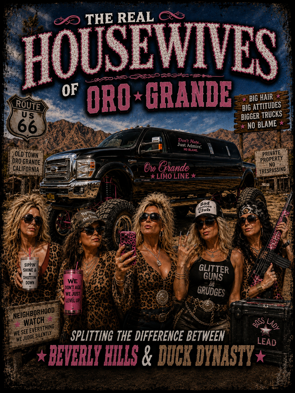 The Real Housewives Oro Grande T-shirt | Retro Cast Illustration