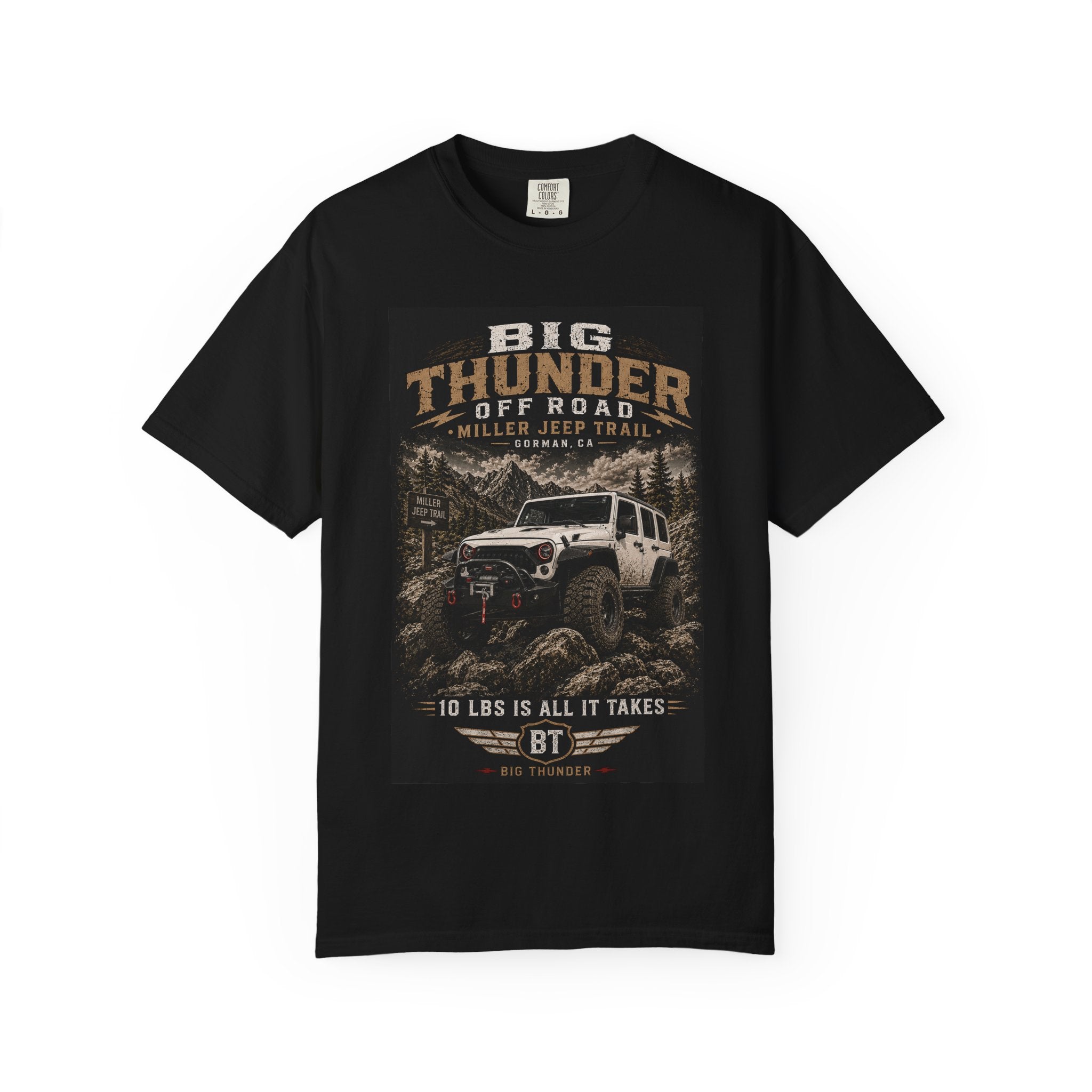 Big Thunder Off Road Jeep Trail T-Shirt | Miller Jeep Trail Graphic Tee