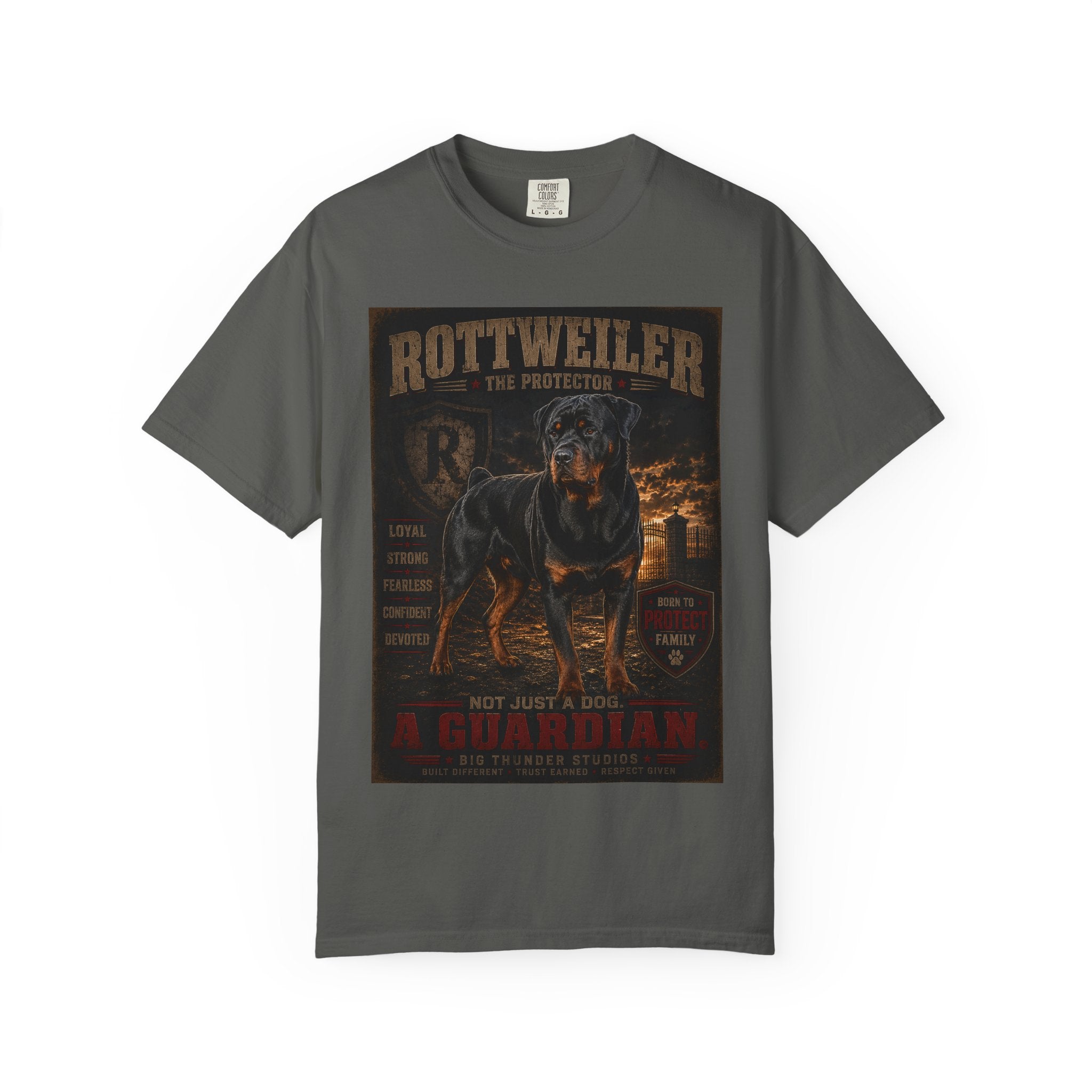 Rottweiler Protector Poster art T-shirt | Rottweiler Guardian design