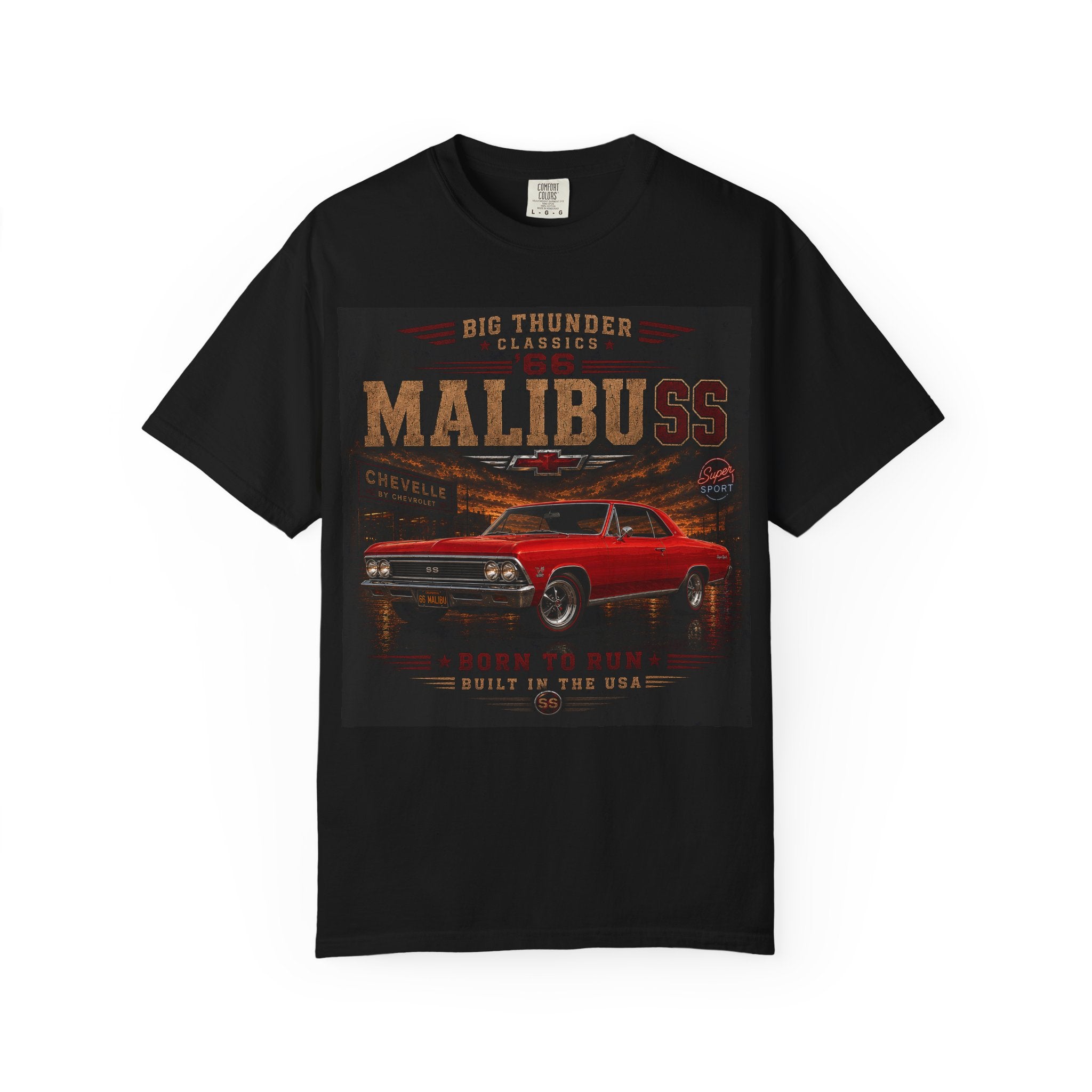 1966 Chevrolet Malibu SS | Classic Muscle Car Tee | Vintage Malibu SS Gift | Comfort Colors Graphic Tee