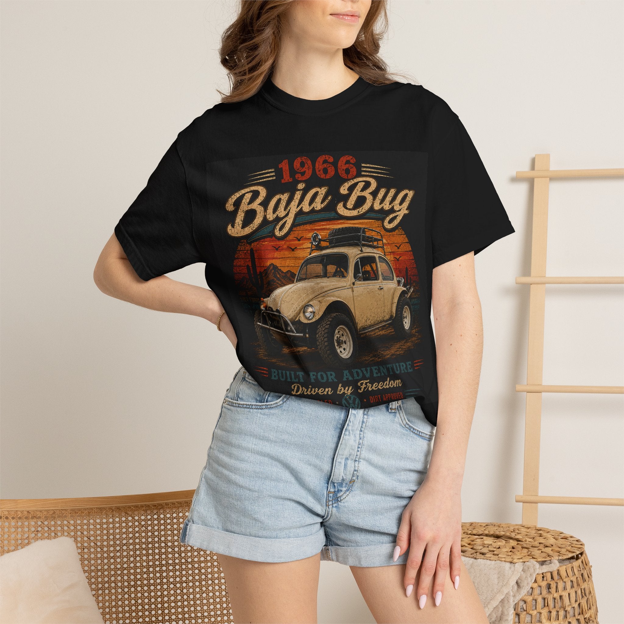 1966 Baja Bug Vintage VW Beetle T-Shirt | Off-Road Classic Car Tee