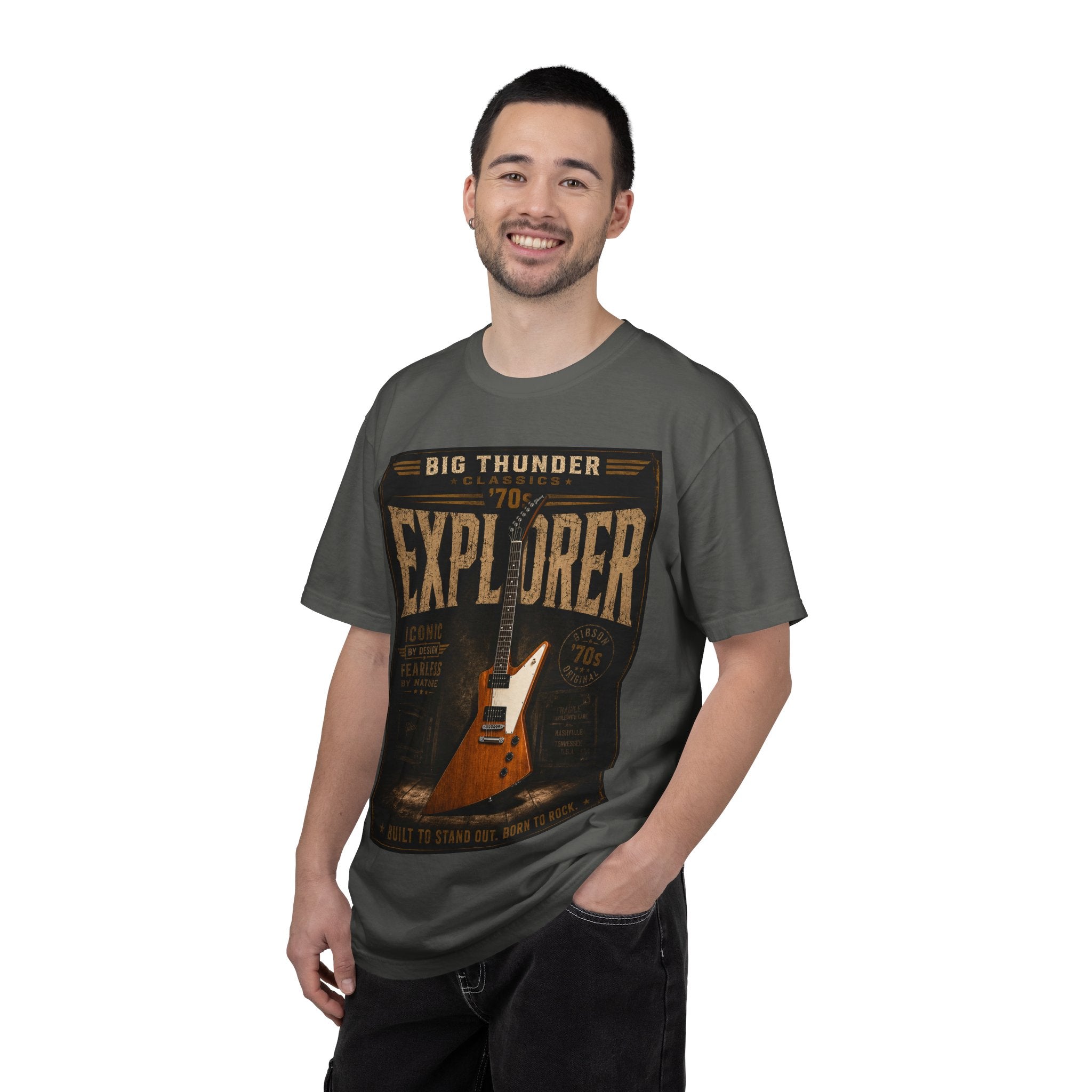 Explorer Electric Guitar graphic T-shirt | Vintage Rock Poster tee