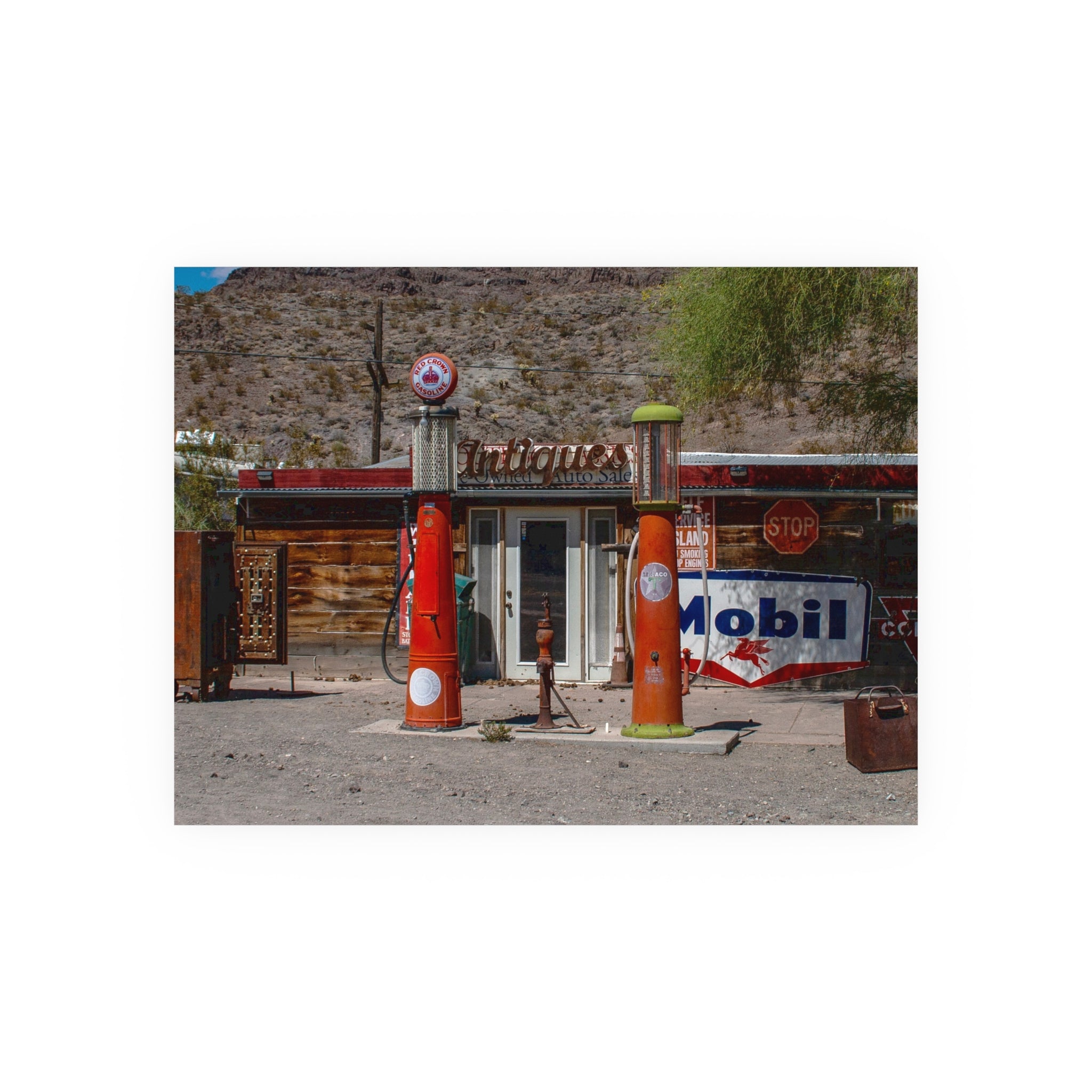 Historic Oatman Gas Station - Route 66 Arizona - Vintage Mobil Gas Pumps - Fine Art Photography Print - Americana Wall Art