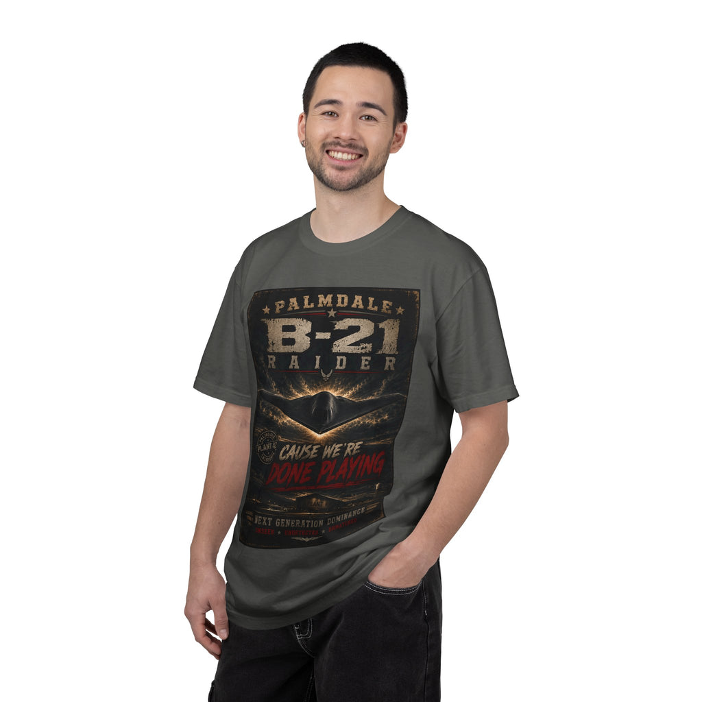 B-21 Raider Bomber Graphic T-shirt | Palmdale Aviation Poster Design