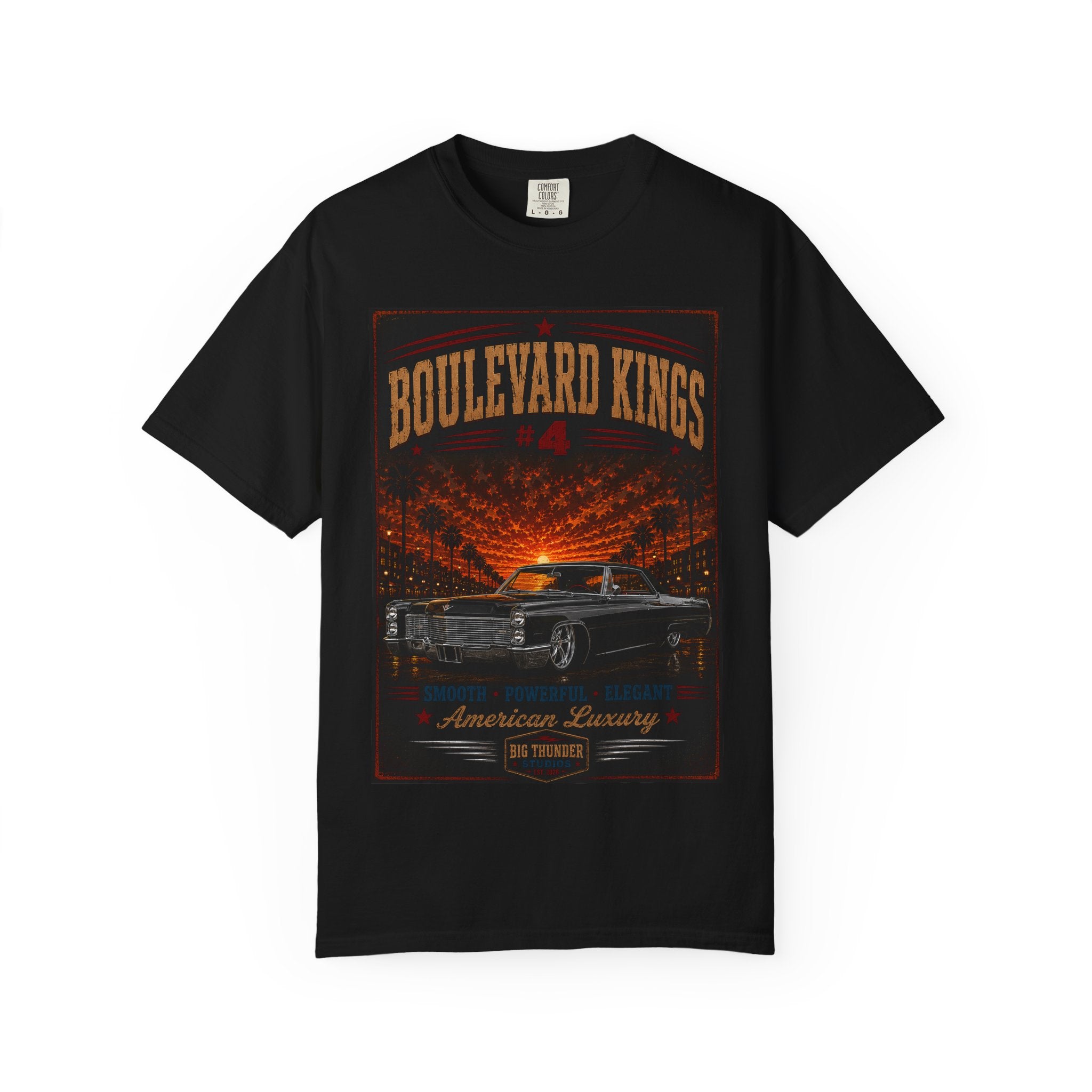 Big Thunder Boulevard Kings #4 Vintage Classic Car T-Shirt