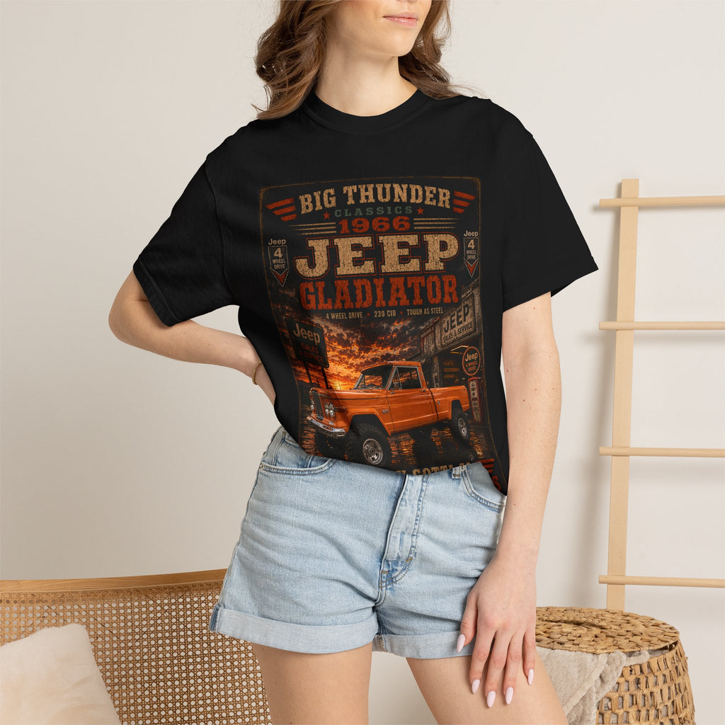 1966 Jeep Gladiator Truck T-Shirt | Vintage Big Thunder Automotive Graphic