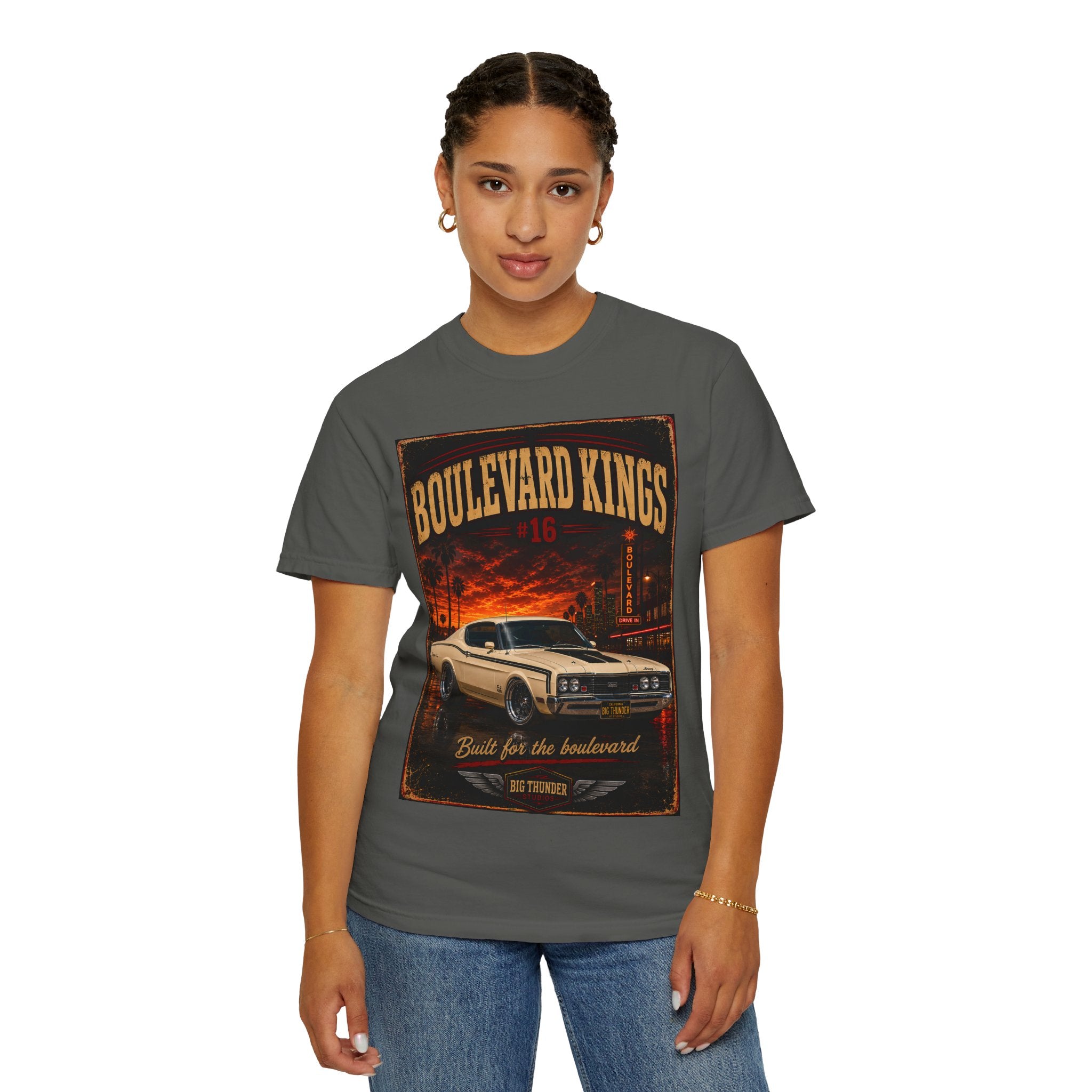 classic car shirt, muscle car shirt, lowrider shirt, car guy shirt, car dad gift, retro car shirt, race car shirt, boulevard kings #16