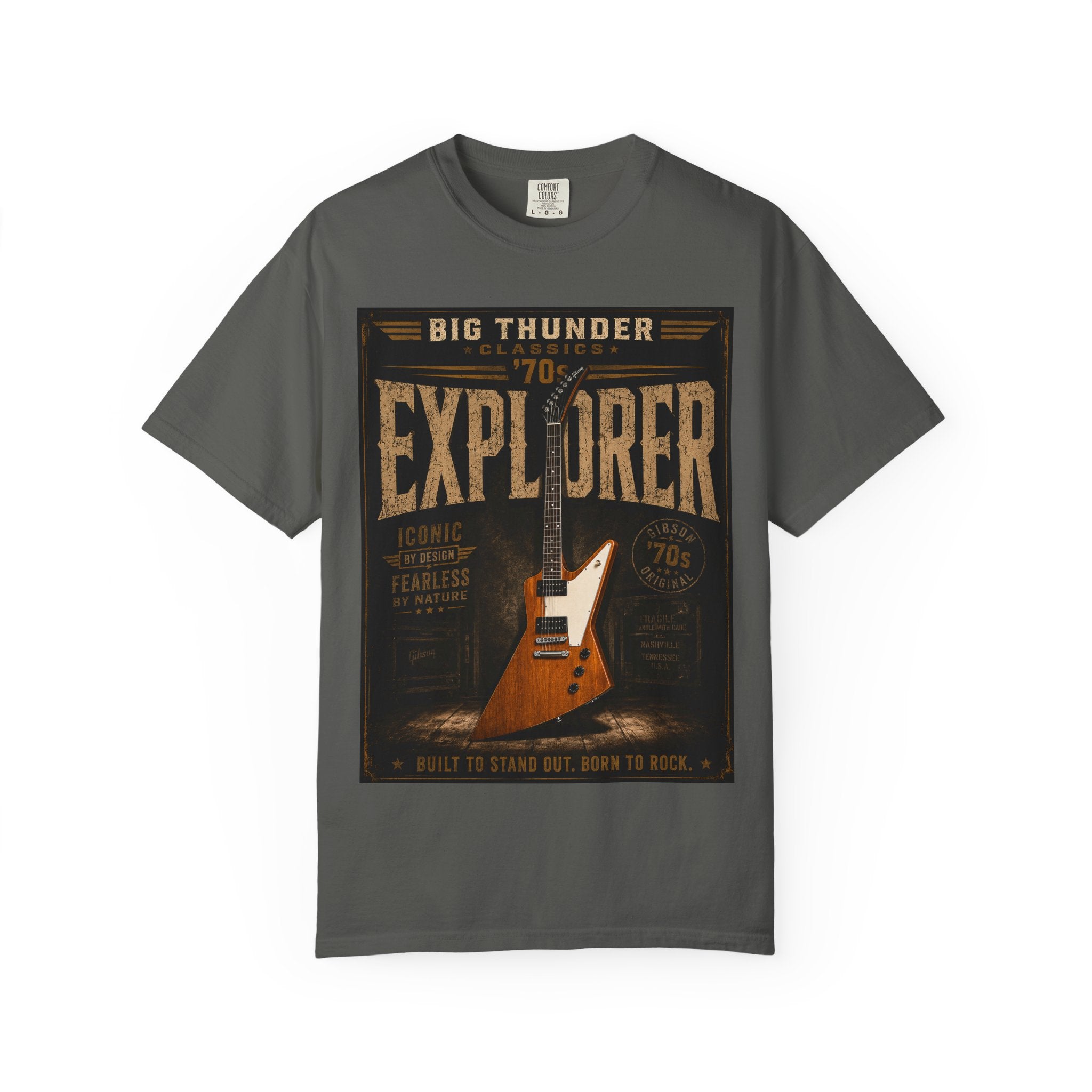 Explorer Electric Guitar graphic T-shirt | Vintage Rock Poster tee