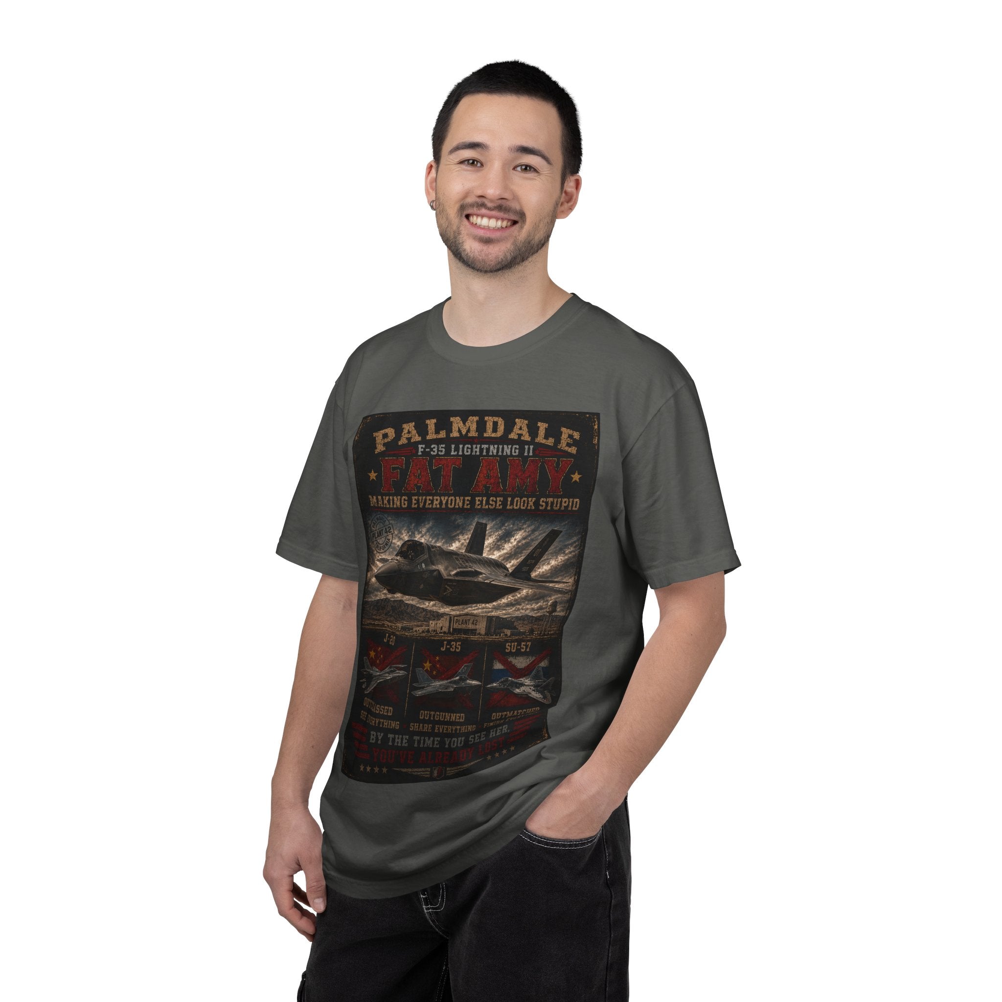Palmdale F-35 Lightning II Fighter Jet T-shirt | Military Aircraft Poster