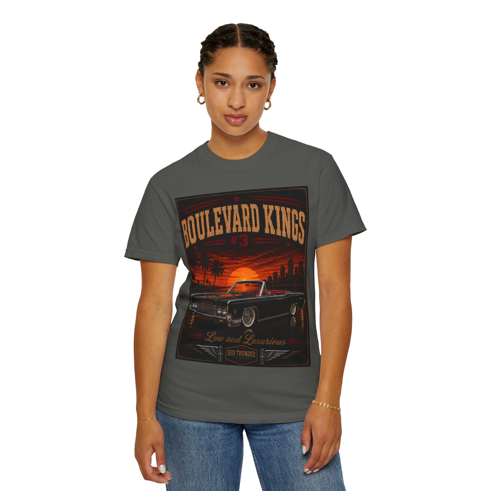 Big Thunder Boulevard Kings #3 Lowrider Classic Car T-Shirt