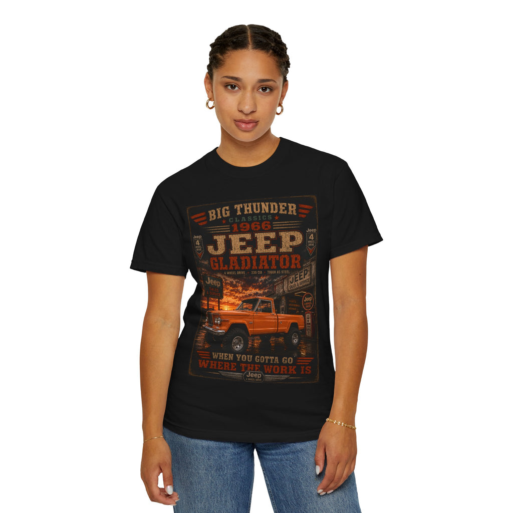 1966 Jeep Gladiator Truck T-Shirt | Vintage Big Thunder Automotive Graphic