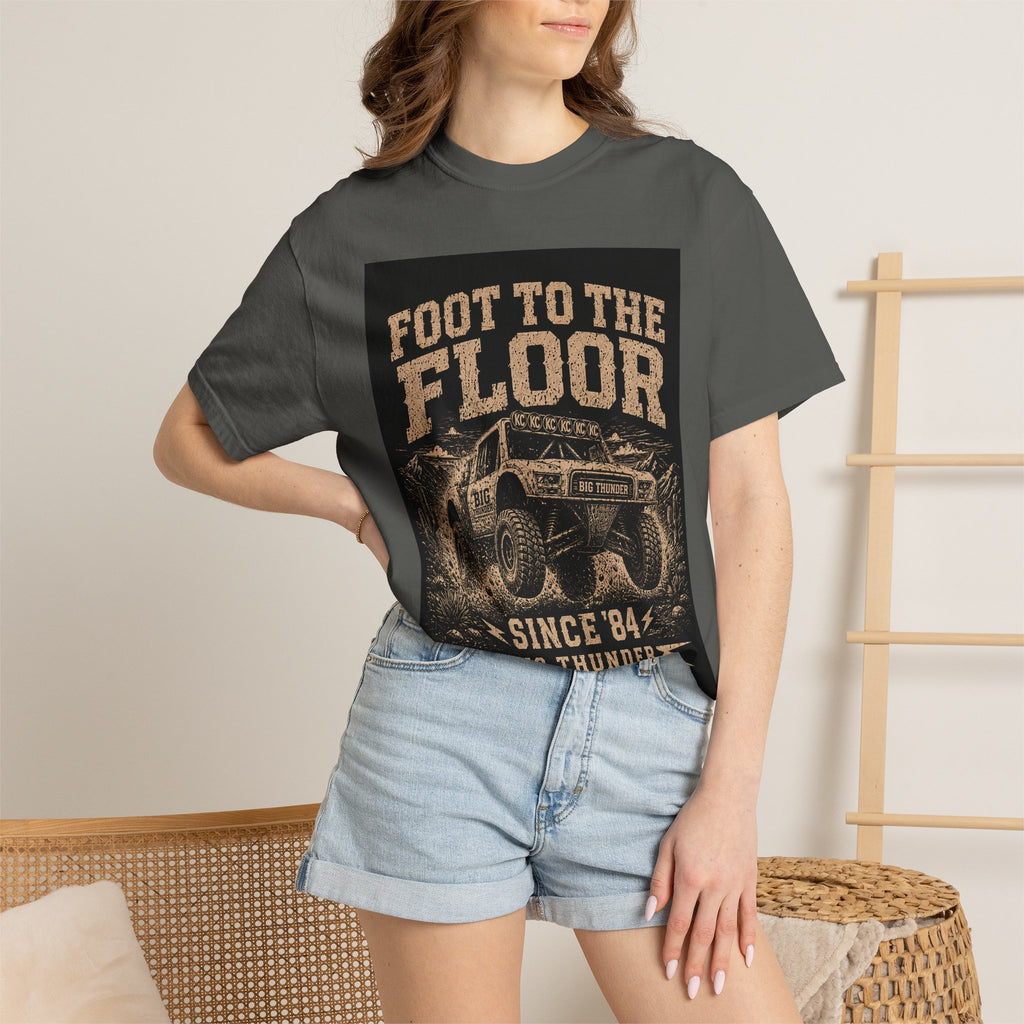 Foot to the Floor Monster Truck T-shirt | Since '84 Big Thunder Off-Road