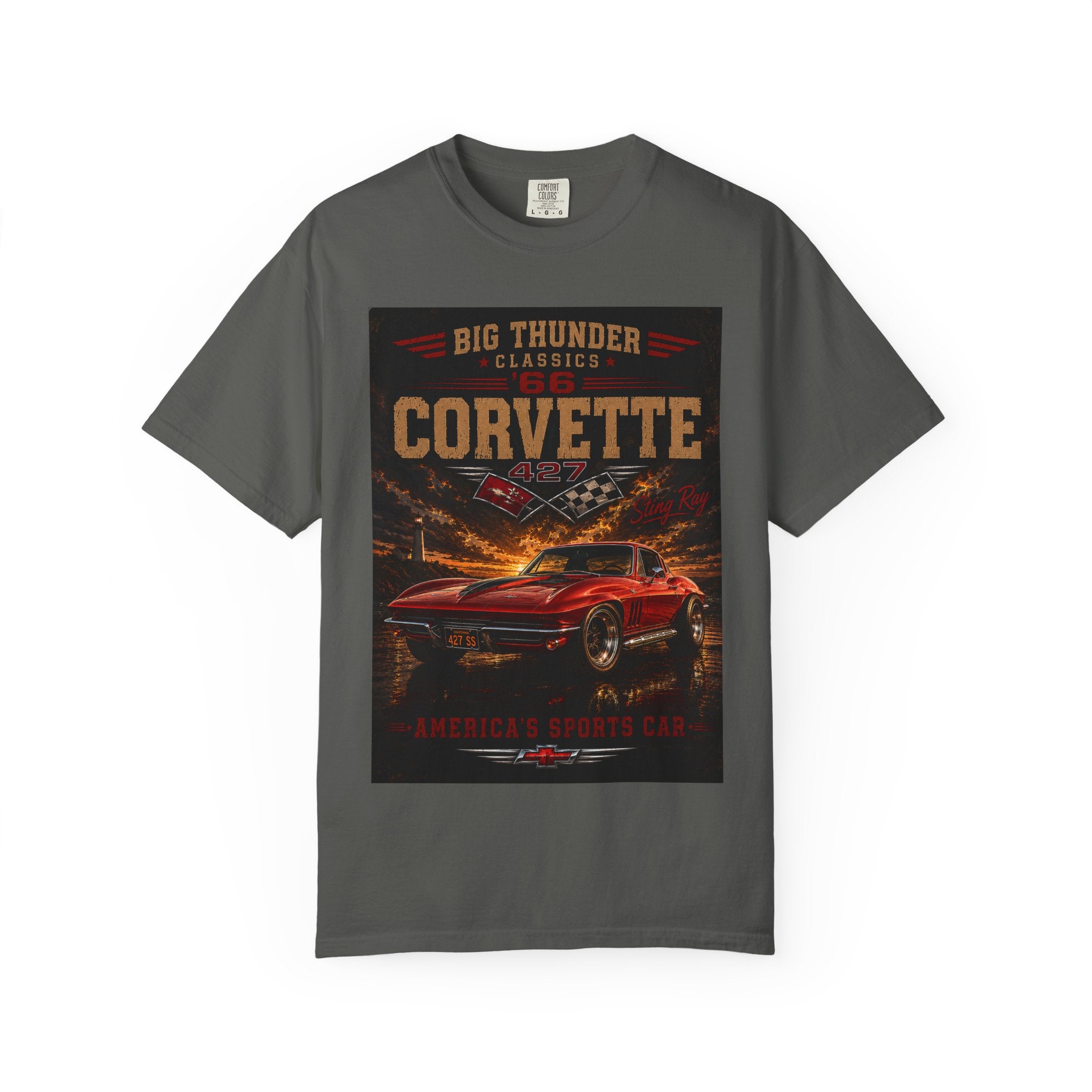 1966 Corvette 427 Sting Ray Shirt | Classic Muscle Car Tee | Big Thunder Classics | Comfort Colors