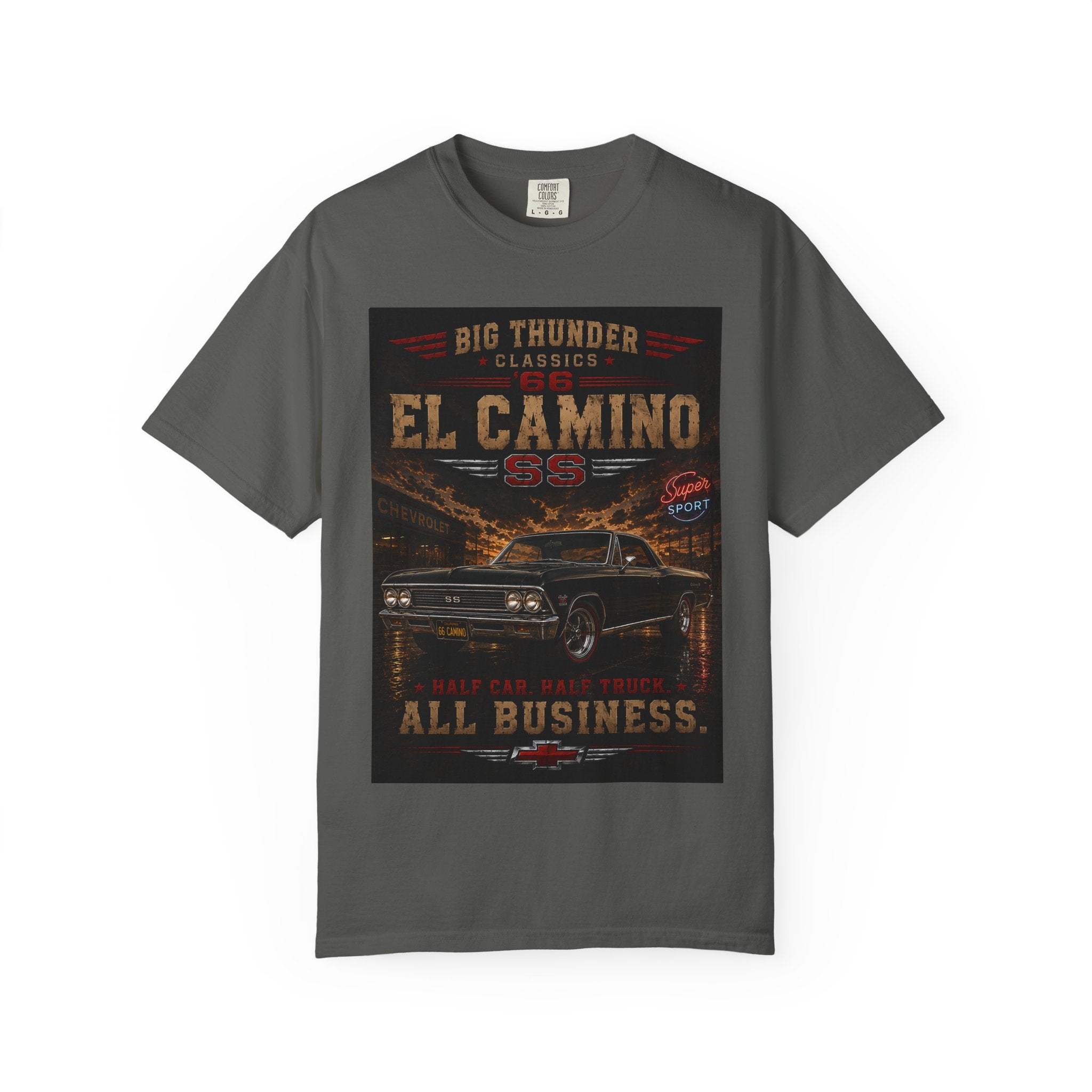 El Camino Classic Car Poster T-shirt | Vintage Muscle Car Graphic