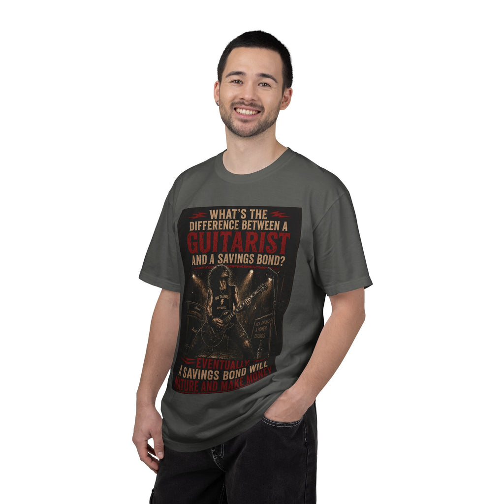 Guitarist Rock Poster T-Shirt | Big Thunder Electric Guitar Art