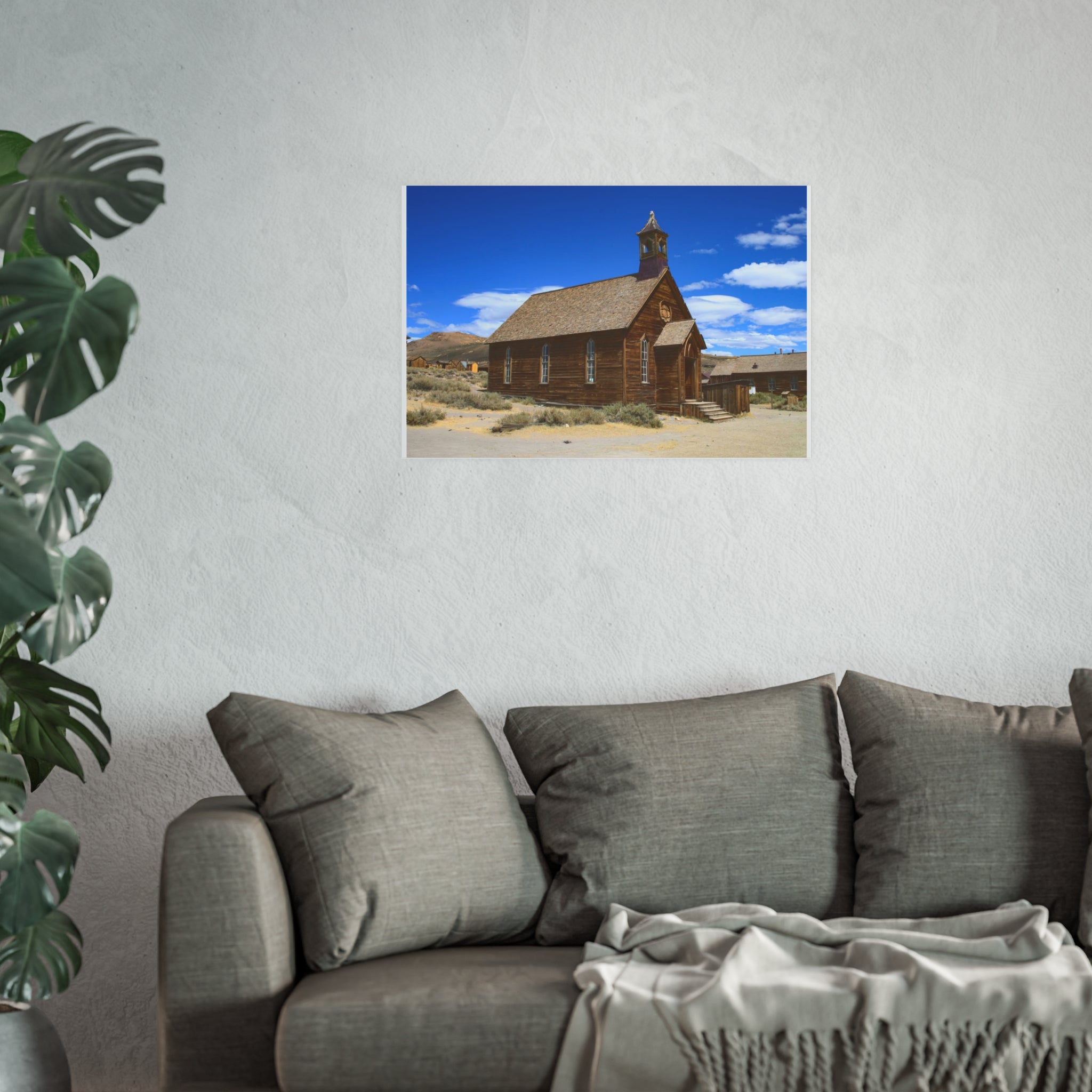 Historic Bodie Church - Bodie Ghost Town California -  Fine Art Photography Print - Western Wall Art - Desert Landscape Decor