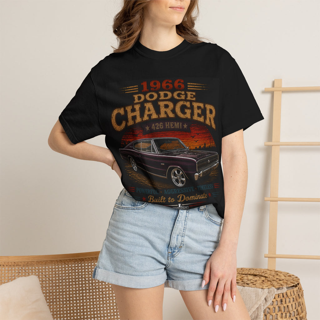 1966 Dodge Charger 426 HEMI car T-shirt | Classic Muscle Car Tee