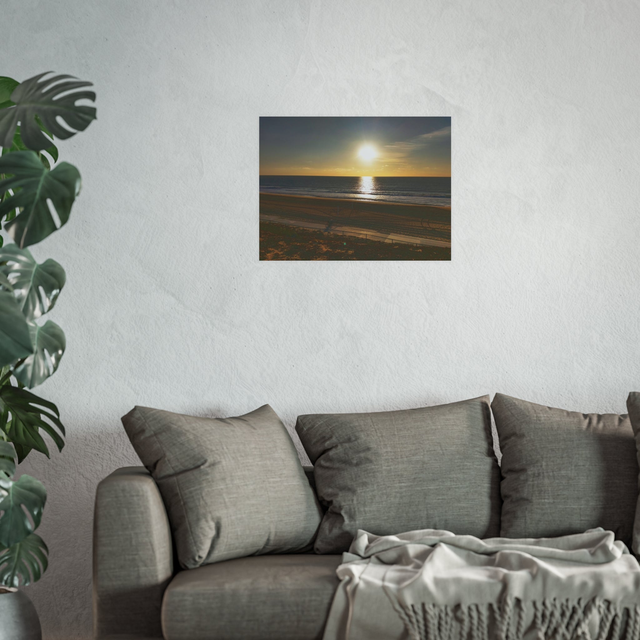 Redondo Beach Sunset - California Coastal Wall Art - Bike Rider Silhouette | Beach Sunset Photo Print