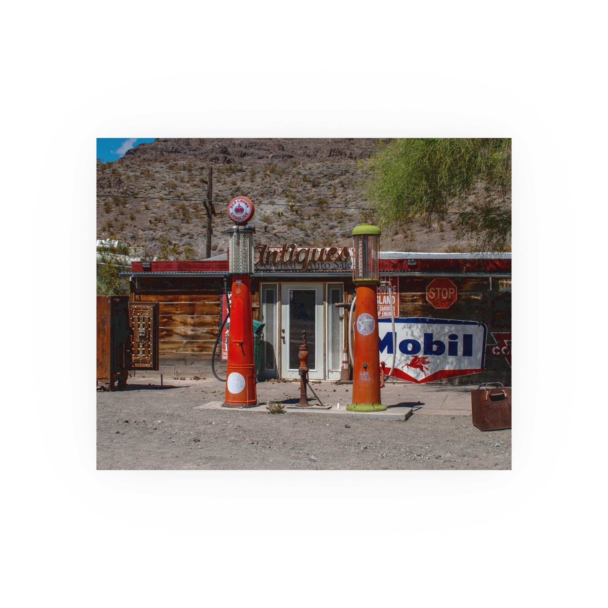 Historic Oatman Gas Station - Route 66 Arizona - Vintage Mobil Gas Pumps - Fine Art Photography Print - Americana Wall Art