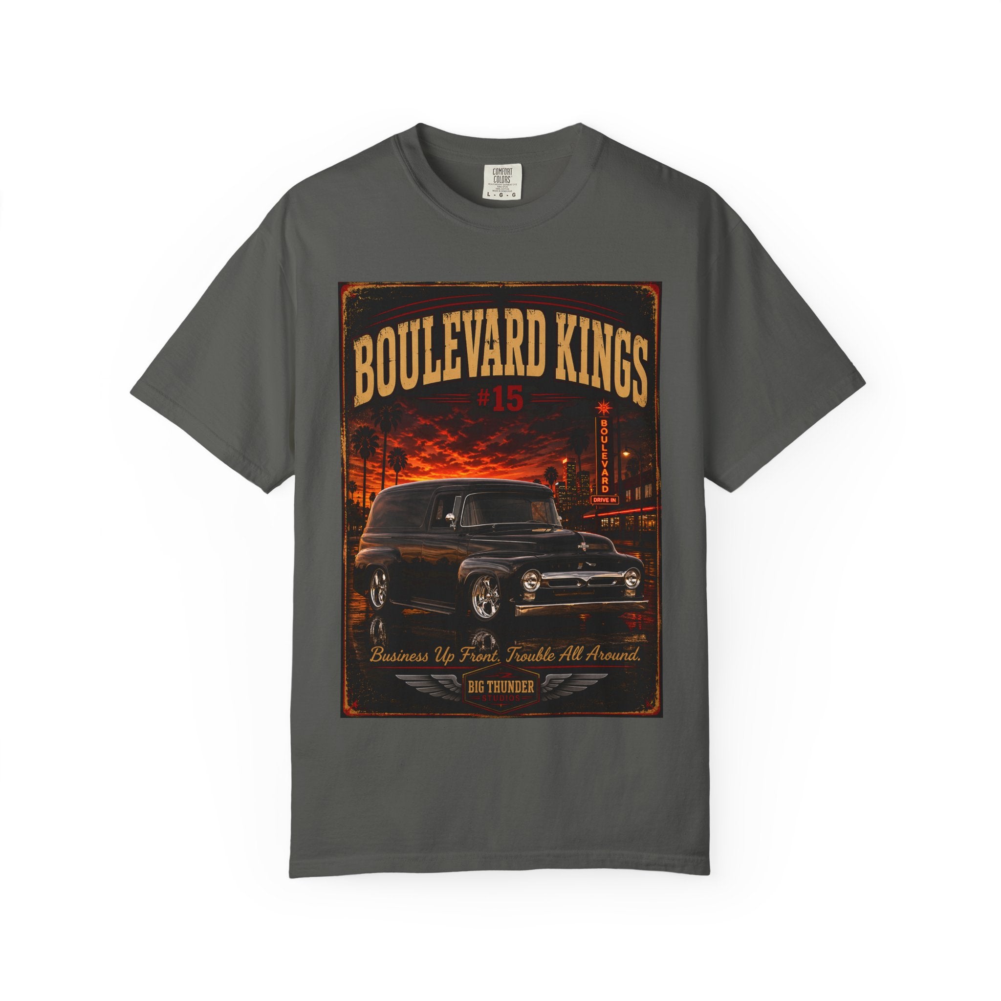 classic car shirt, muscle car shirt, lowrider shirt, car guy shirt, car dad gift, retro car shirt, race car shirt, boulevard kings #15