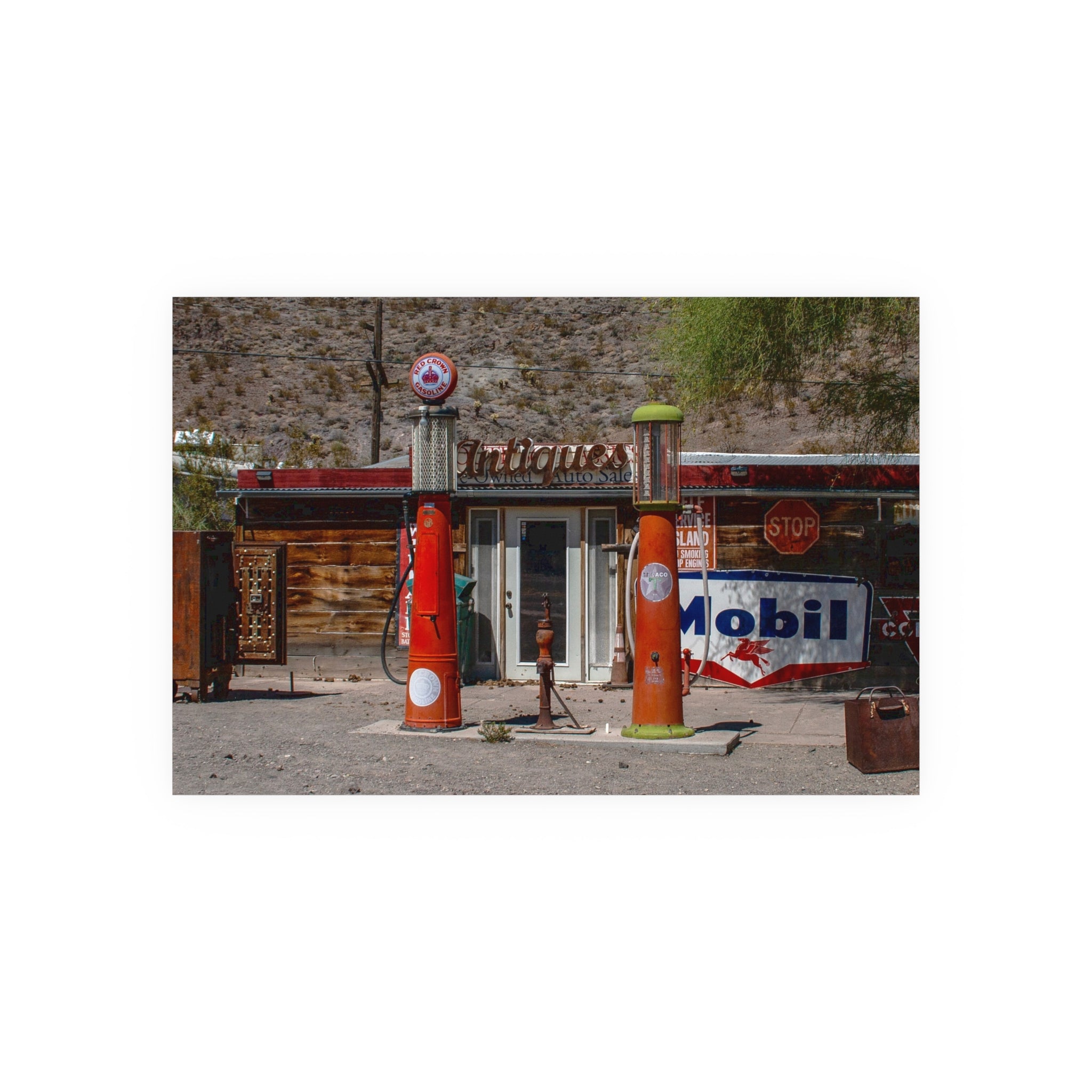 Historic Oatman Gas Station - Route 66 Arizona - Vintage Mobil Gas Pumps - Fine Art Photography Print - Americana Wall Art