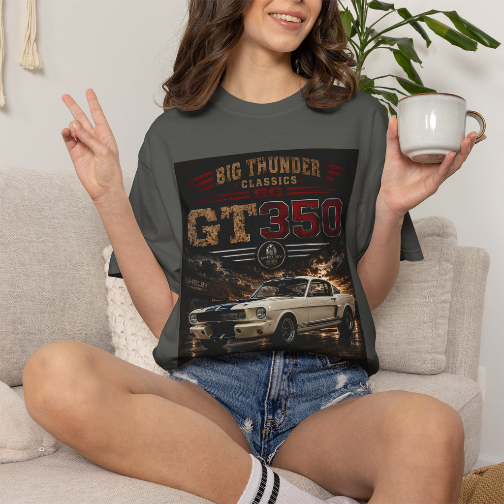 GT350 Muscle Car T-Shirt | Born to Win, Classic Shelby Design