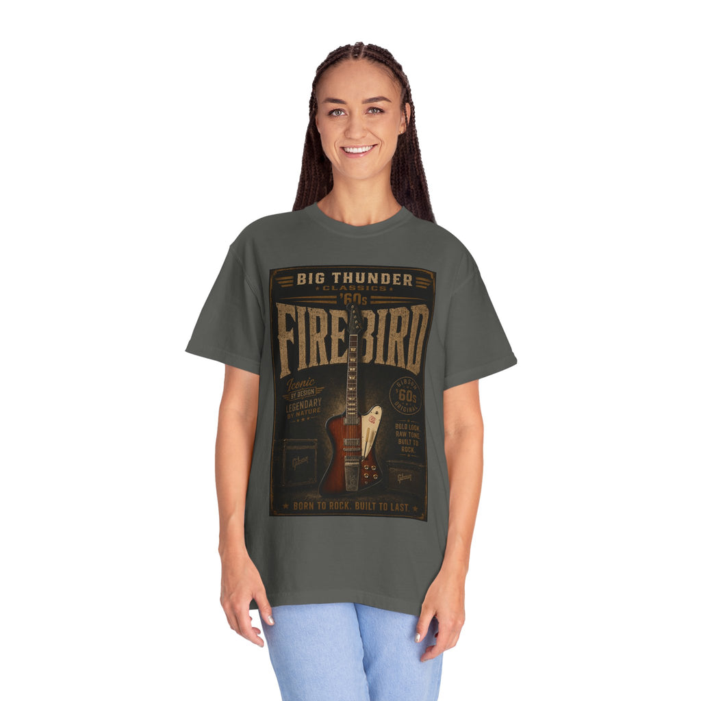 Firebird Guitar Poster T-shirt | Vintage Rock Music Tee