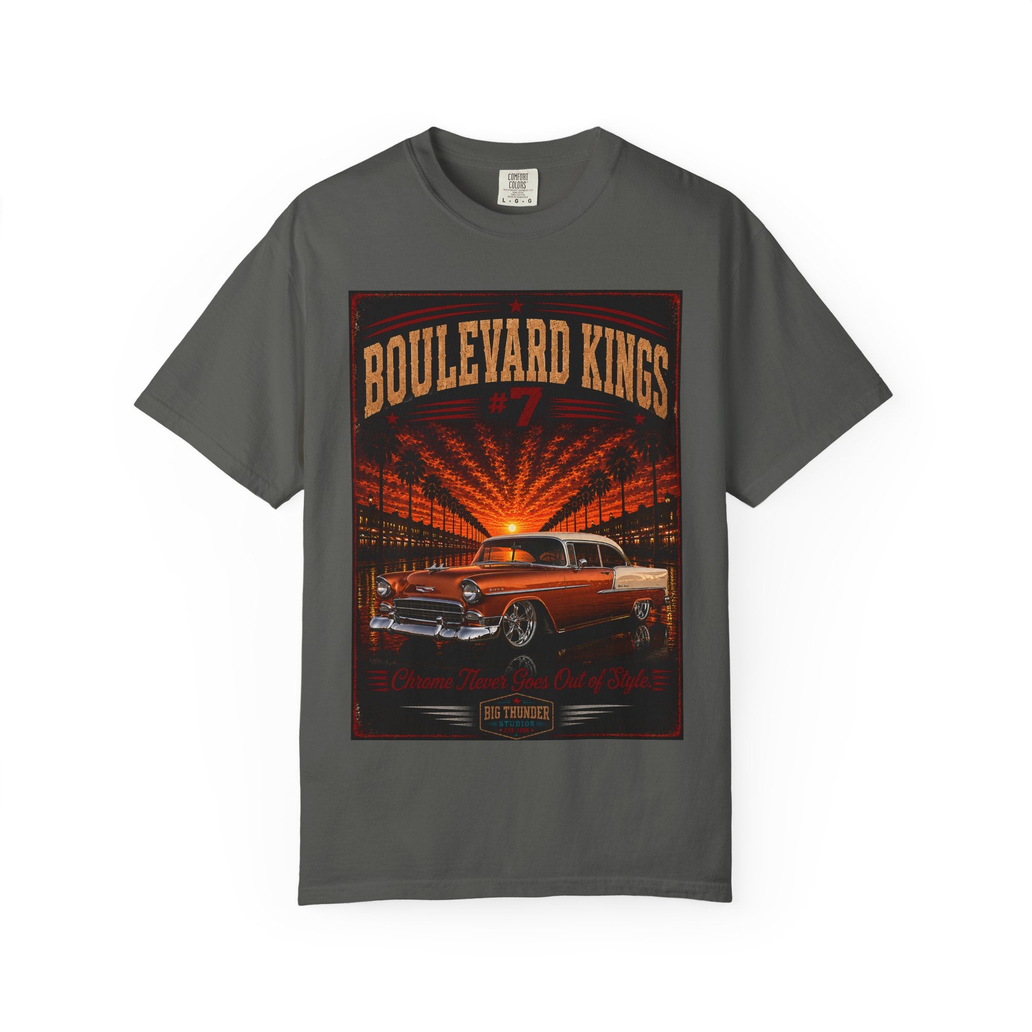classic car shirt, muscle car shirt, lowrider shirt, car guy shirt, car dad gift, retro car shirt, race car shirt, boulevard kings #7