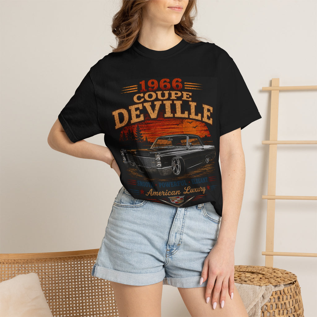 1966 Coupe DeVille T-shirt | Vintage Cadillac American Luxury Car Tee