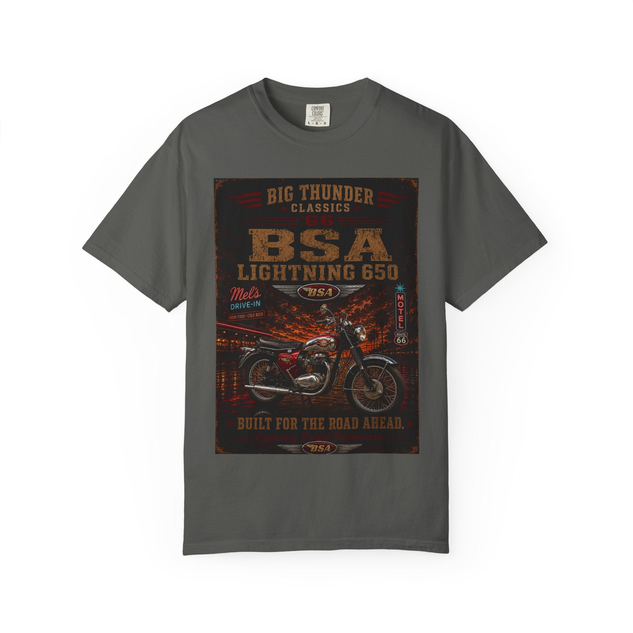 BSA Lightning 650 Motorcycle Tee | Vintage Bike Poster T-Shirt