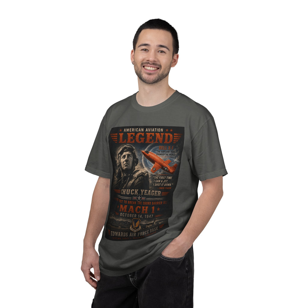 Aviation Legend Chuck Yeager T-Shirt | Mach 1 Pilot Tribute