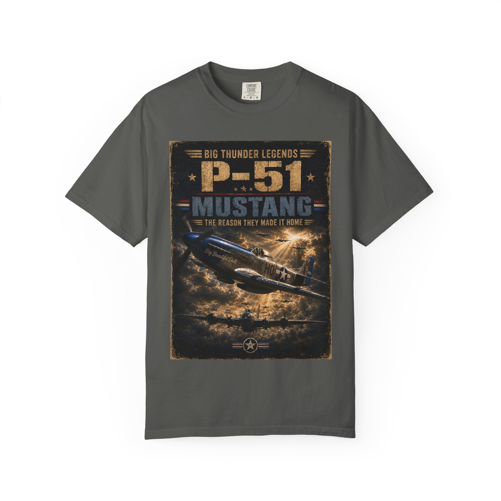 P-51 Mustang Vintage Warplane T-Shirt | Big Thunder Legends